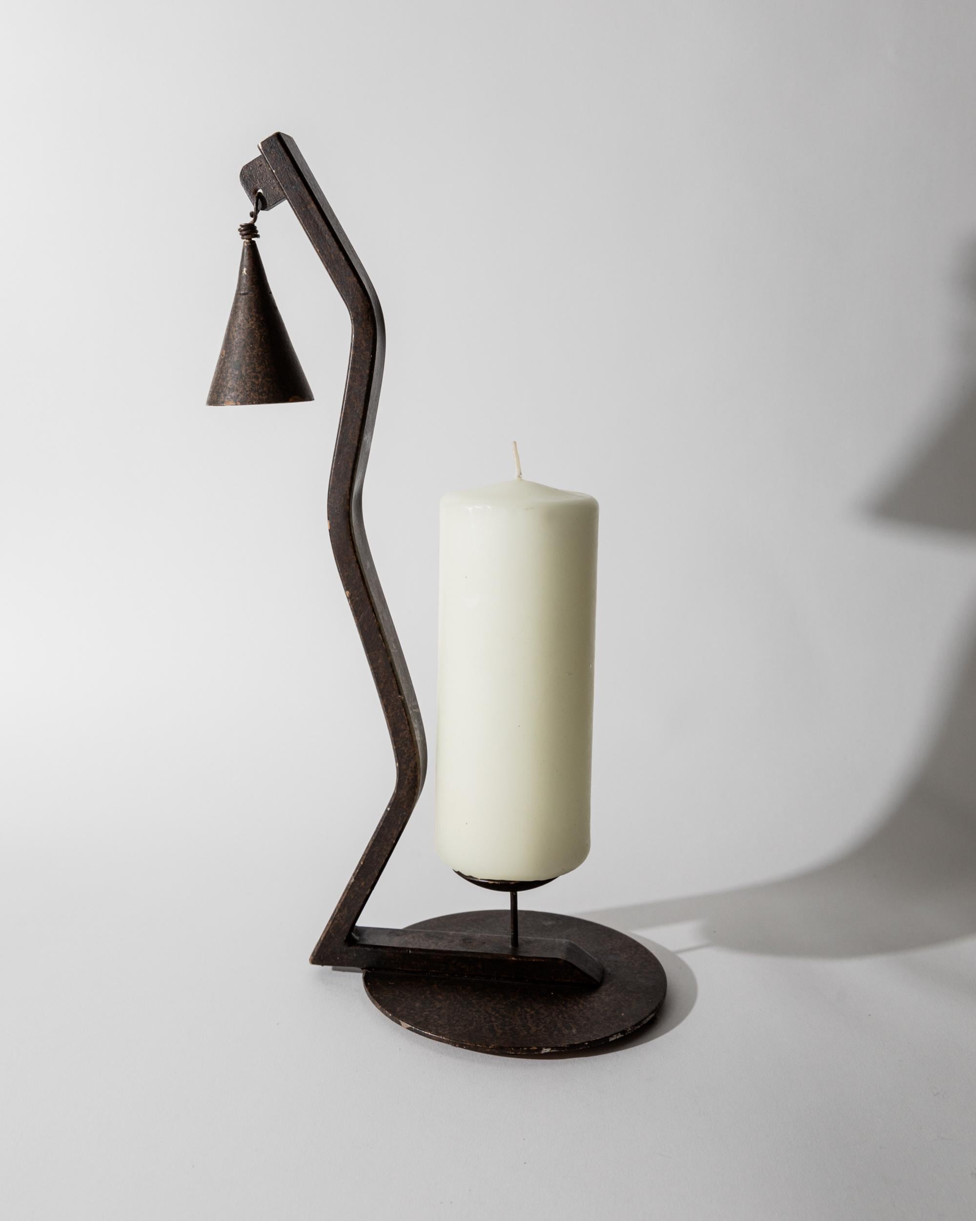 Vintage 1960s Hand Forged Iron Candleholder | The Oblist