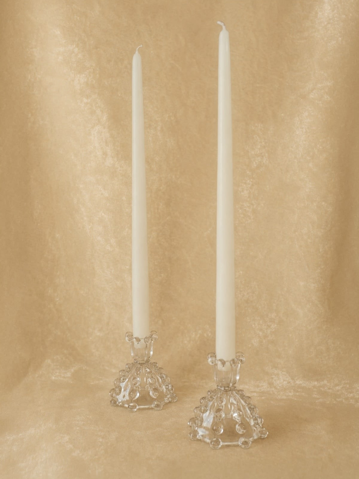 Set of 2 Candle Holders in Glass by Truffe Studio | The Oblist