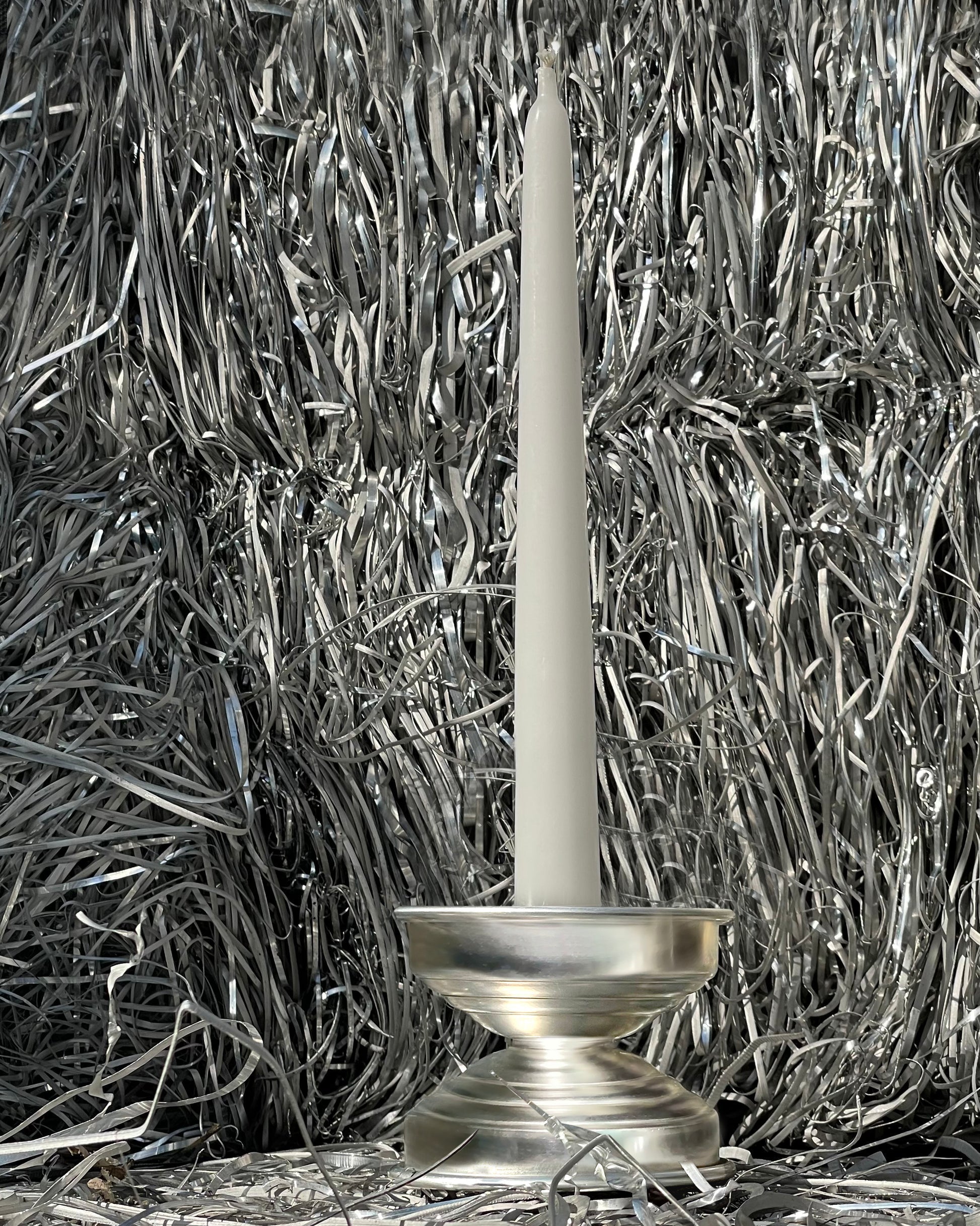 Silver Plated Candle Holders in Brass by CASPAL | The Oblist — modern silver finish