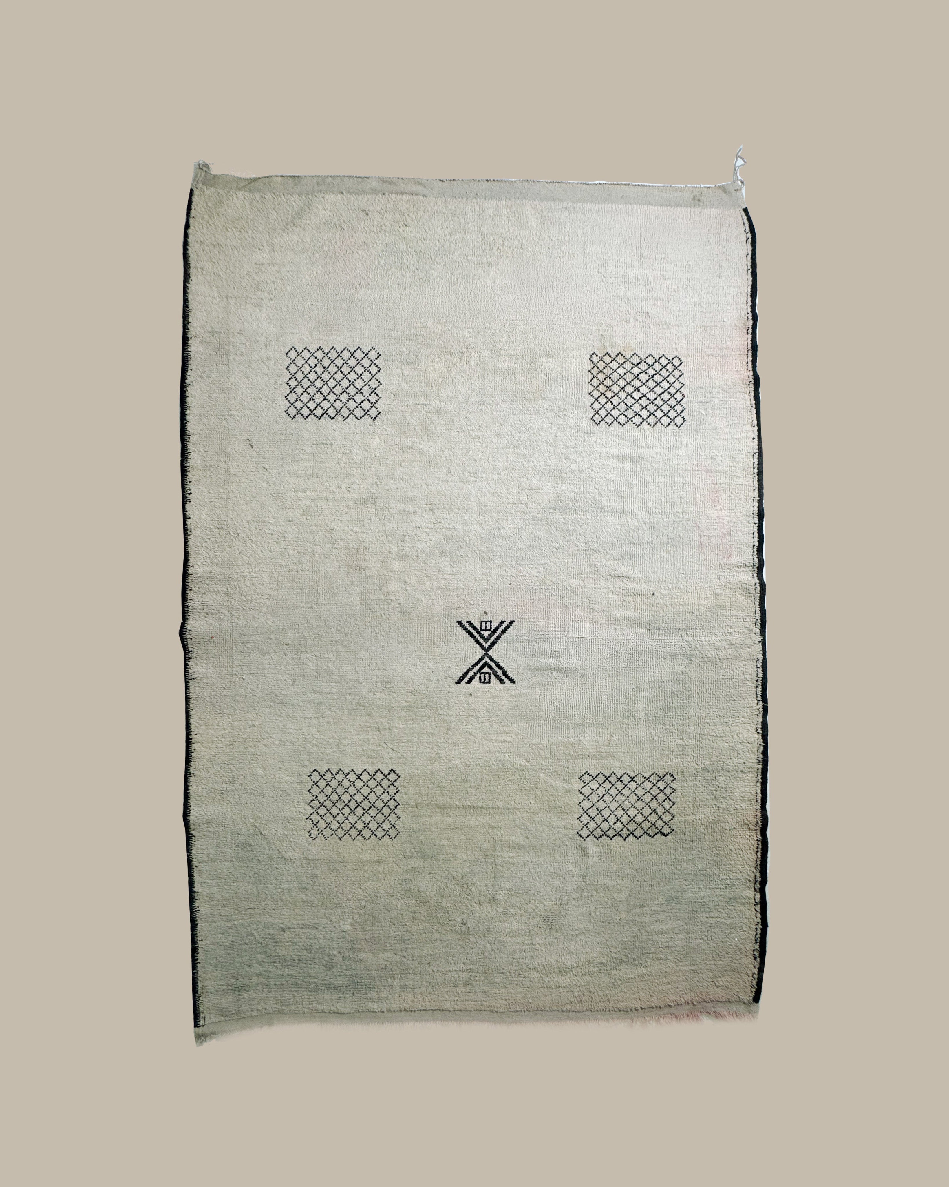 Pistacchio Moroccan Atlas Berber Rug 200x300cm by Rémanence | The Oblist — handmade wool, neutral tones