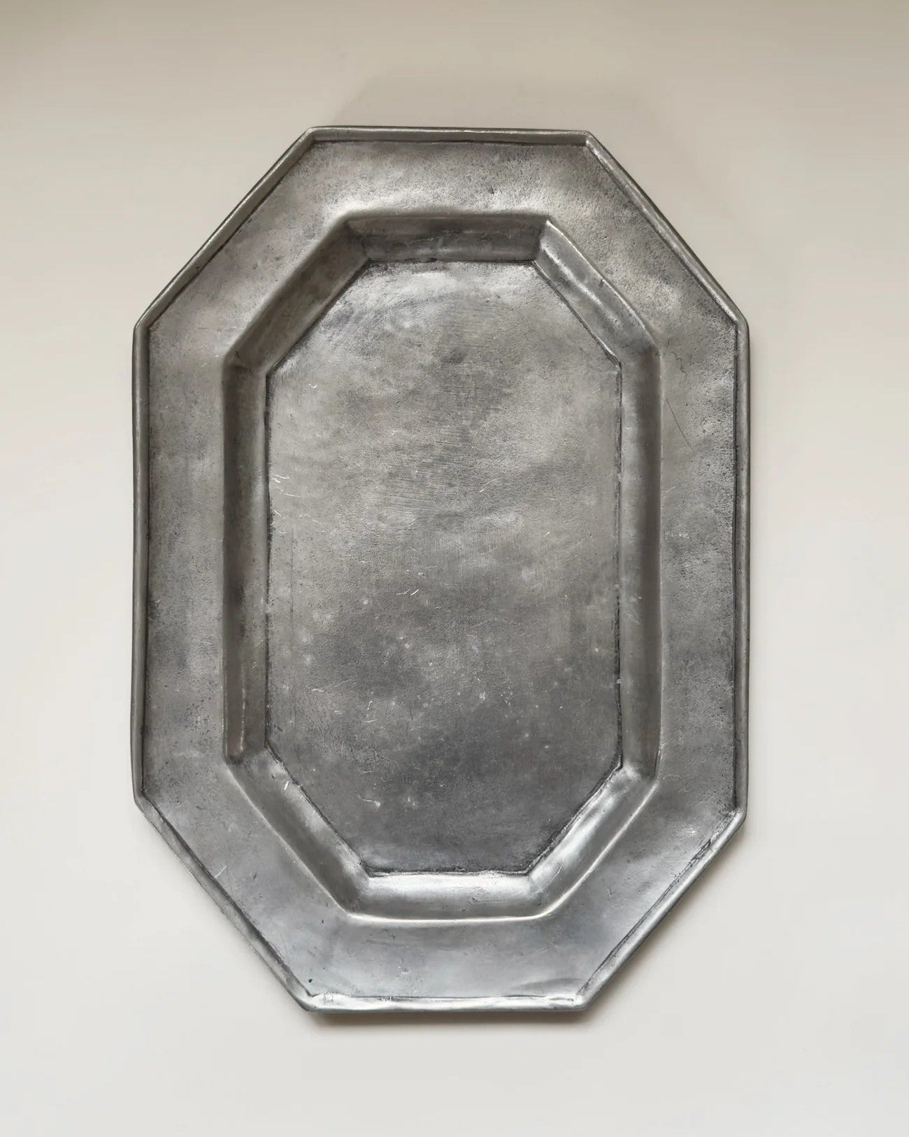 Octagonal Pewter Plate, Late 19th/Early 20th Century