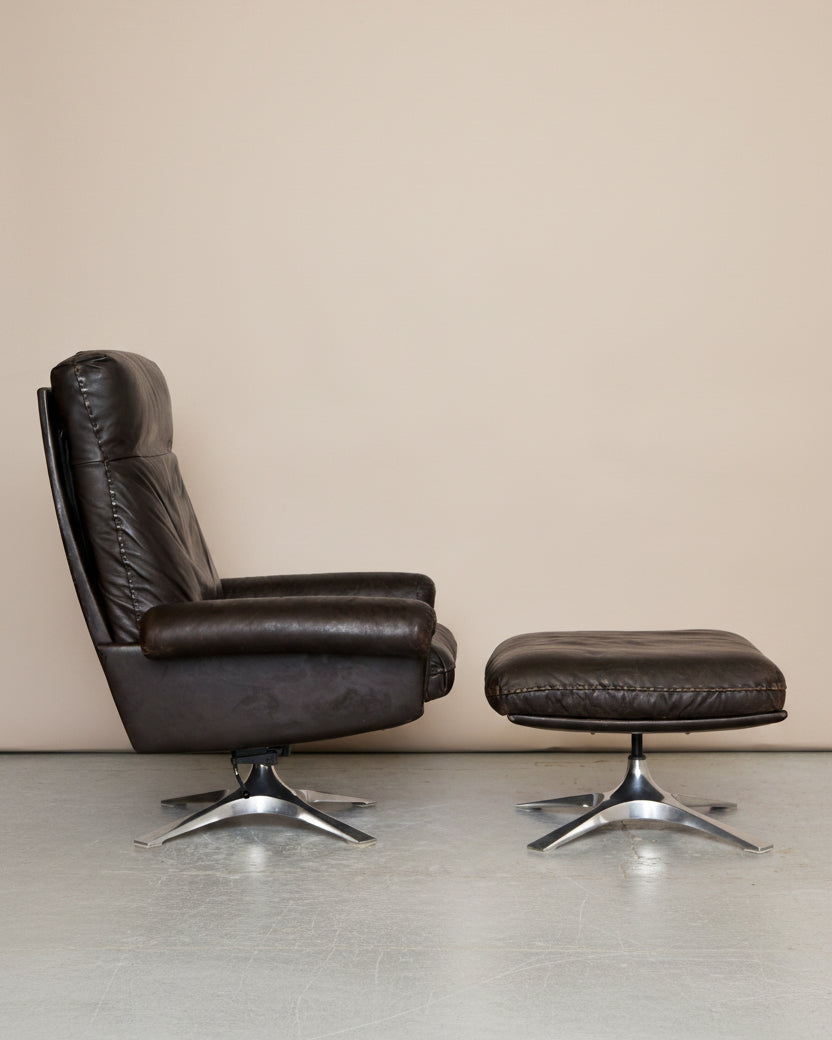 de Sede DS-31 Lounge Chair & Ottomane — detail view