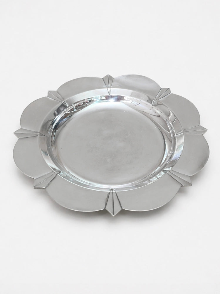1930s Orfèvrerie Art Deco Silver-Plated Scalloped Fruit & Pastry Bowl by Blisse | The Oblist