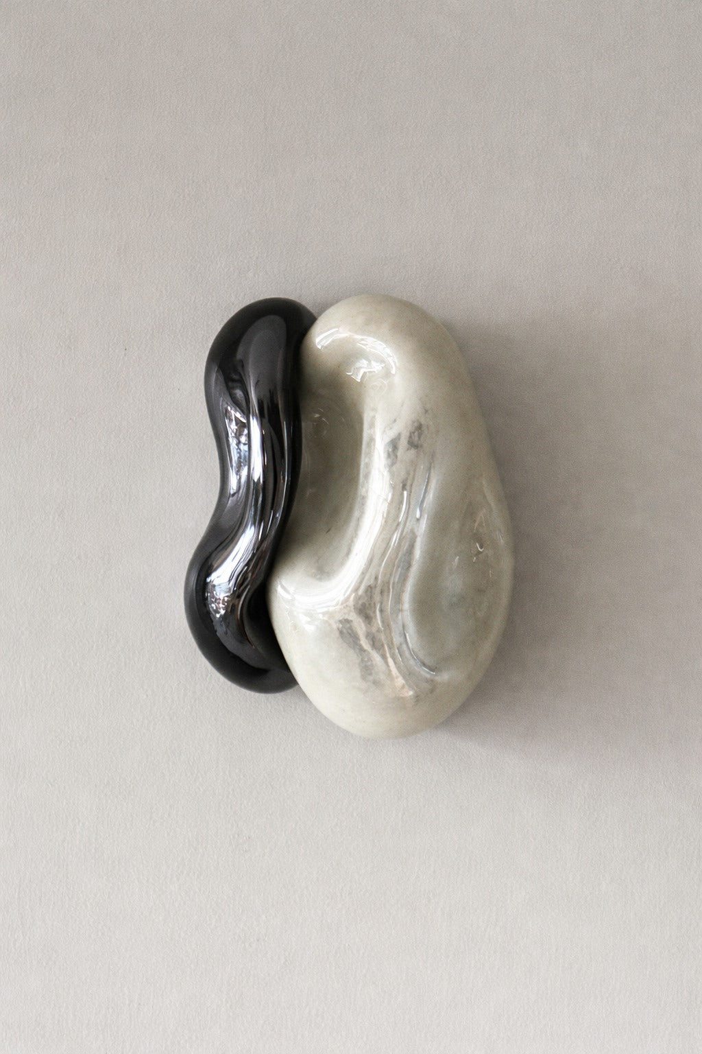 Nacre XIV' Sculpture by HOMA | The Oblist — ceramic, black and white