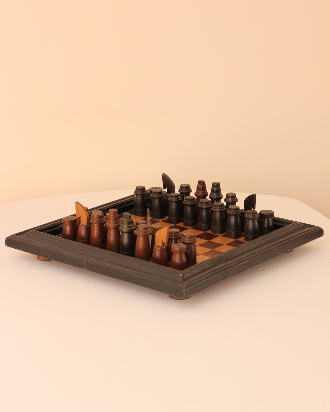 Wooden Chessboard — side angle