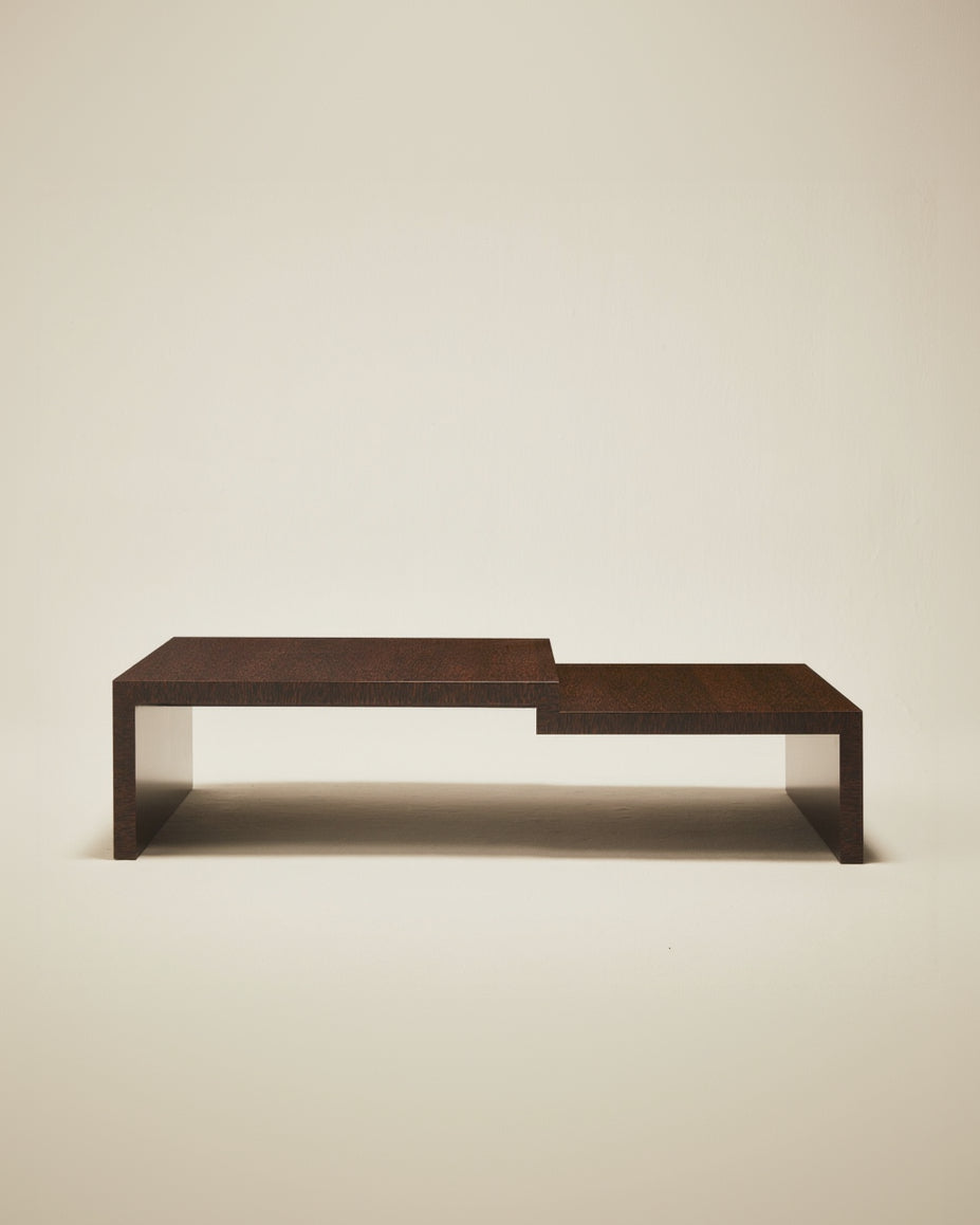 'Continuous' Coffee Table II Handcrafted in Wood Venner by Atelier FM | The Oblist
