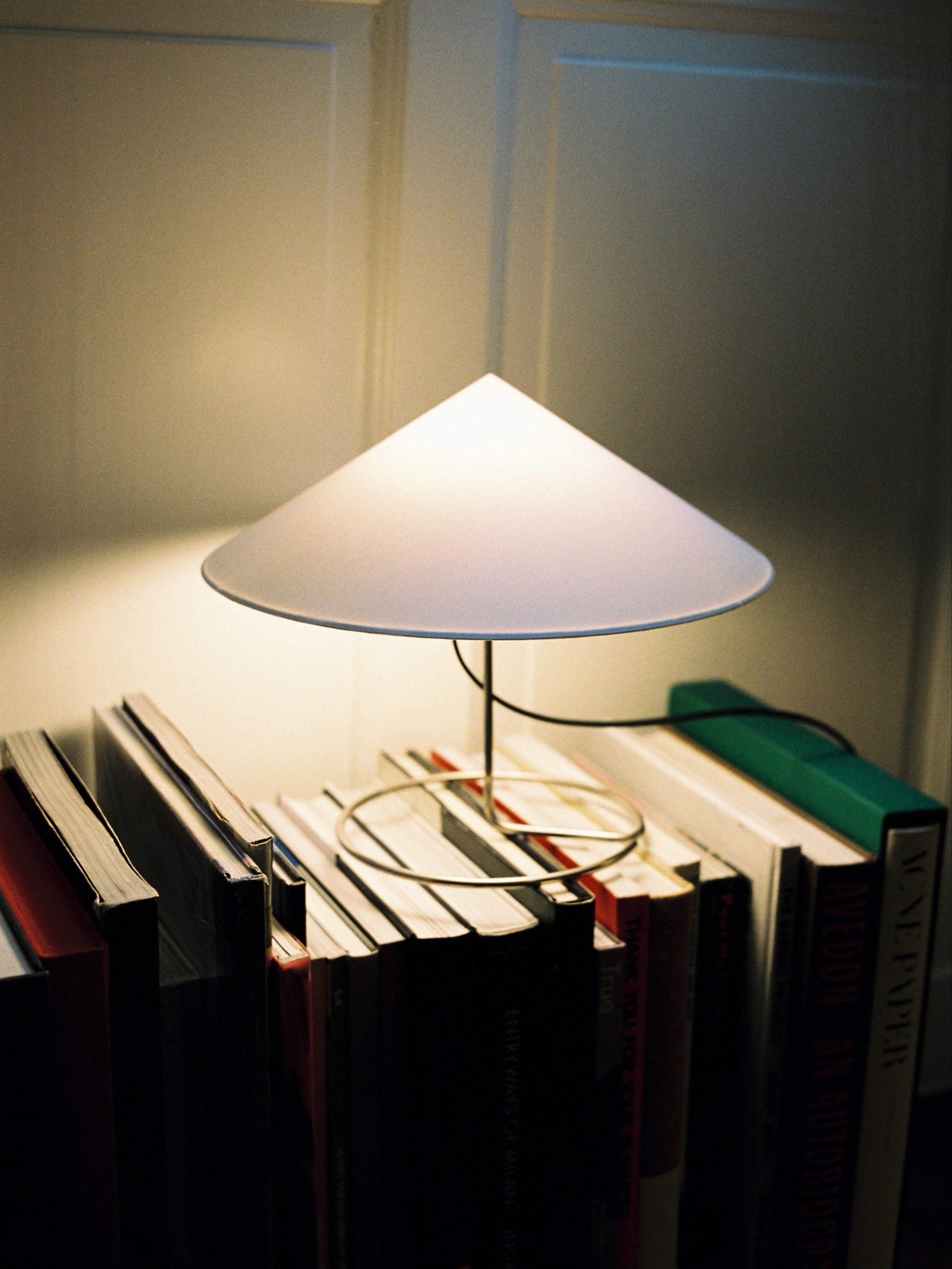 Douli Table Lamp by Frederik Fialin | The Oblist — white shade, modern design