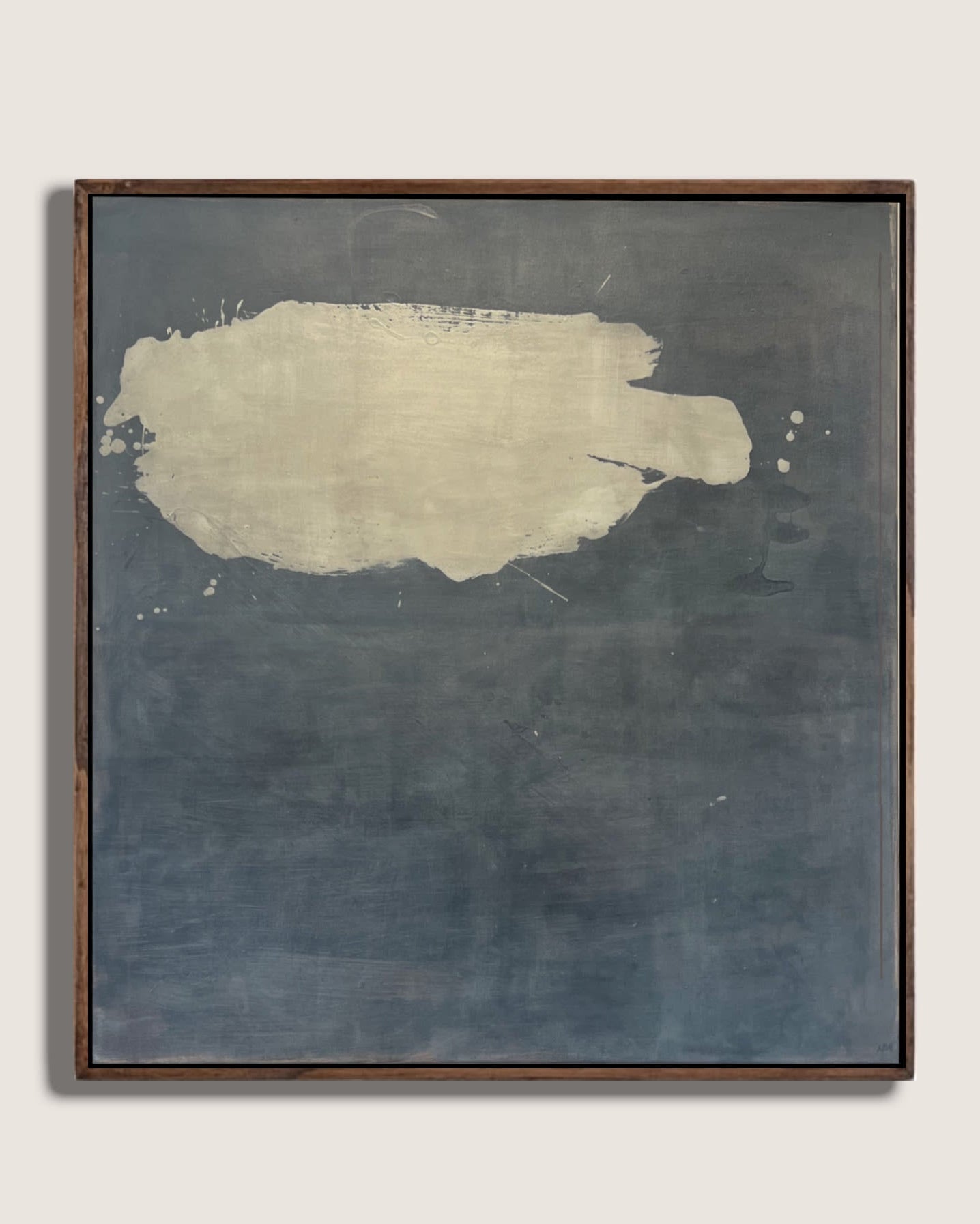 "Breaking Wave" Painting in Ink, Oil and Pigment on Canvas by Médecine | The Oblist