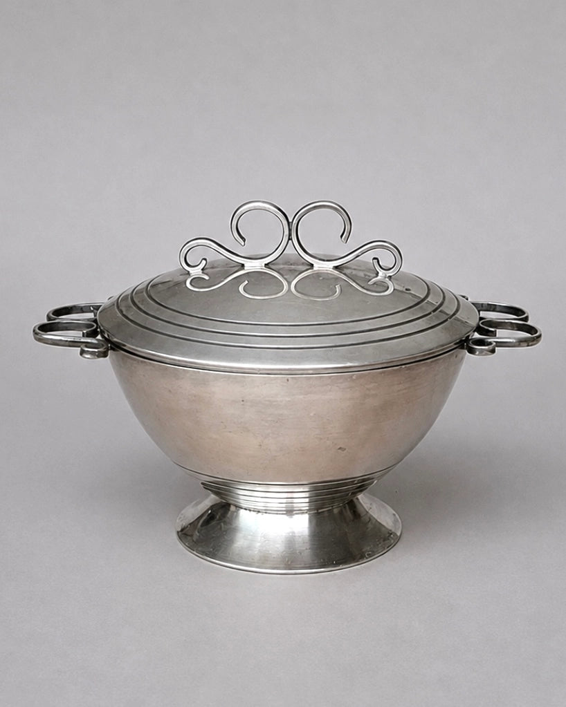 1970s French Vintage Silver-Plated Scroll Sugar Bowl by Blisse | The Oblist