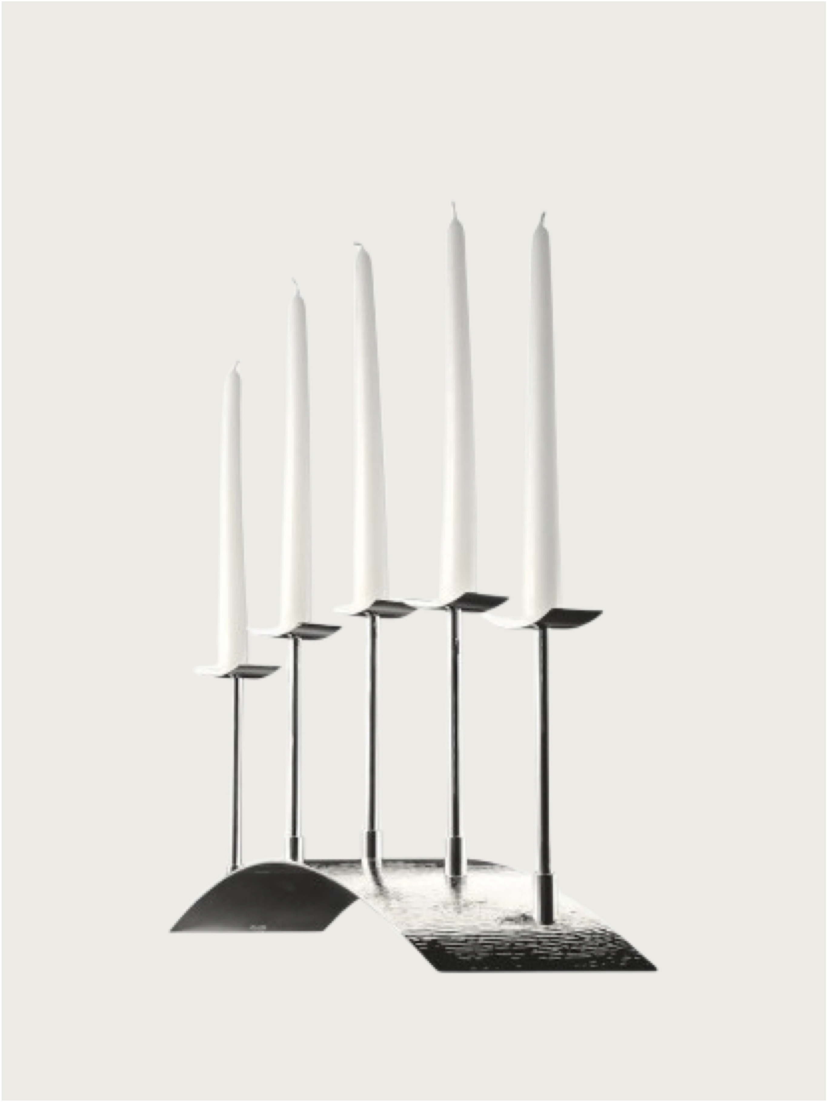 Silver-plated Candlestick | Sospiri by zanetto | The Oblist — modern silver finish