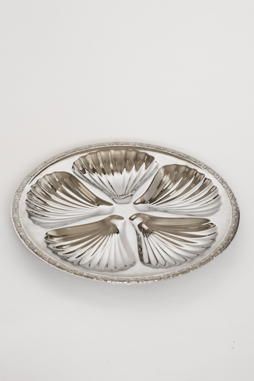 Large Vintage WMF Shell Serving Dish — detail view