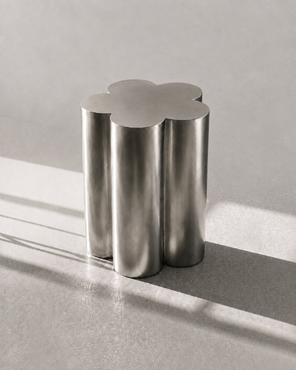 Barvinok Stainless Steel Coffee Table, Satin Floral Design by Furn Object | The Oblist
