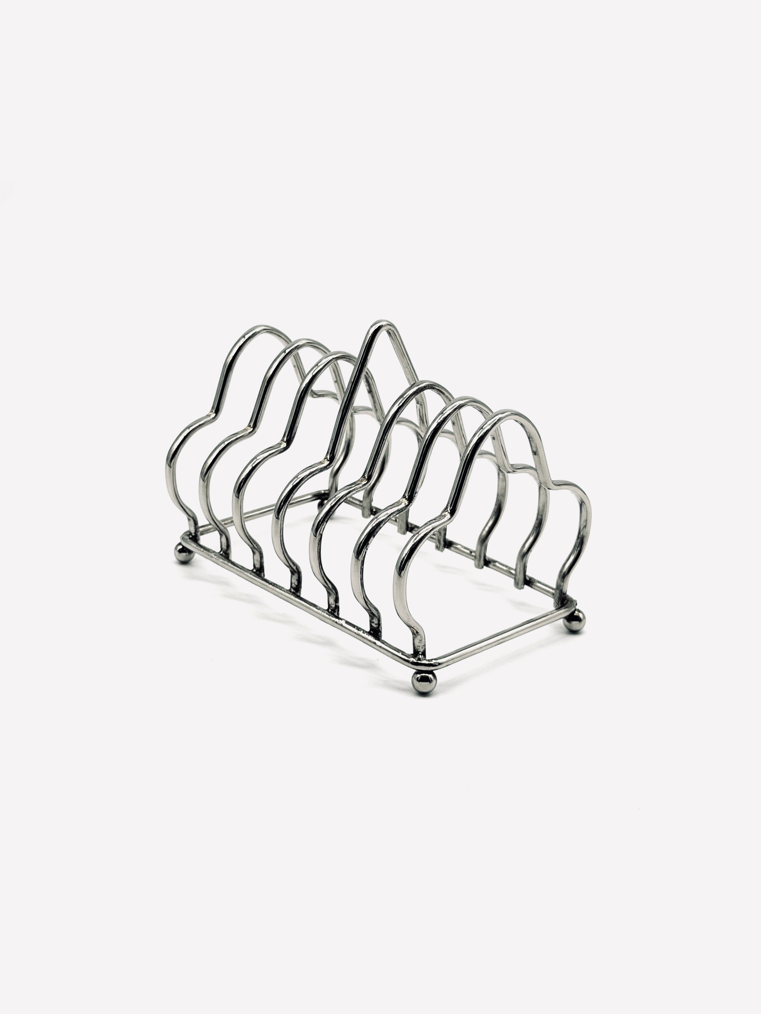 Stainless Steel Toast Holder by LA PARADE | The Oblist — polished metal design