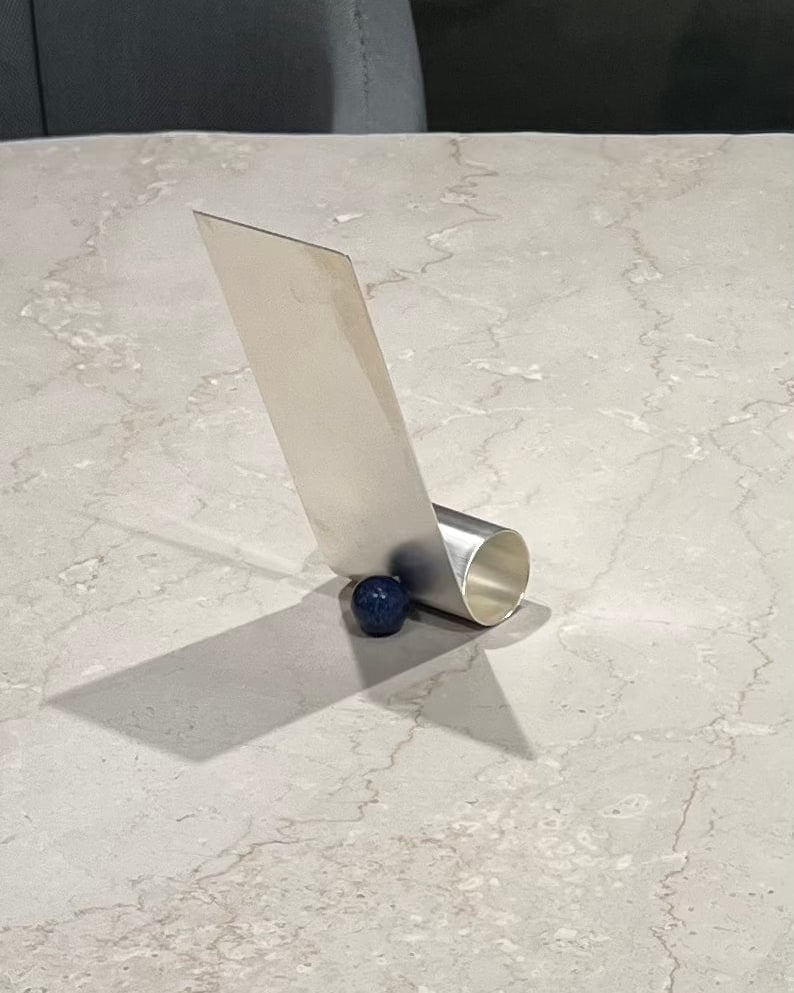 Silver Plated Brass Phone Holder by Natalia Criado | The Oblist
