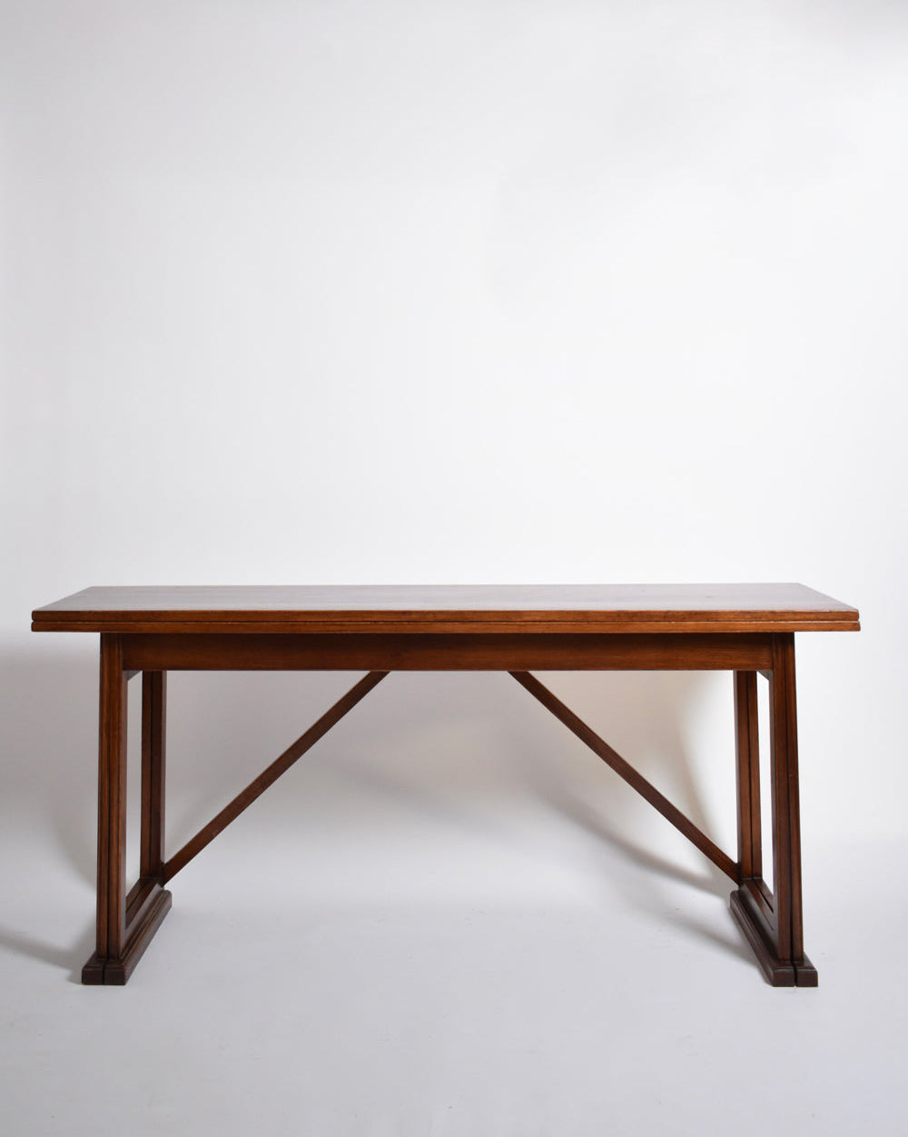 Folding wooden console, 1950s by Barracuda Interiors | The Oblist — vintage wood finish