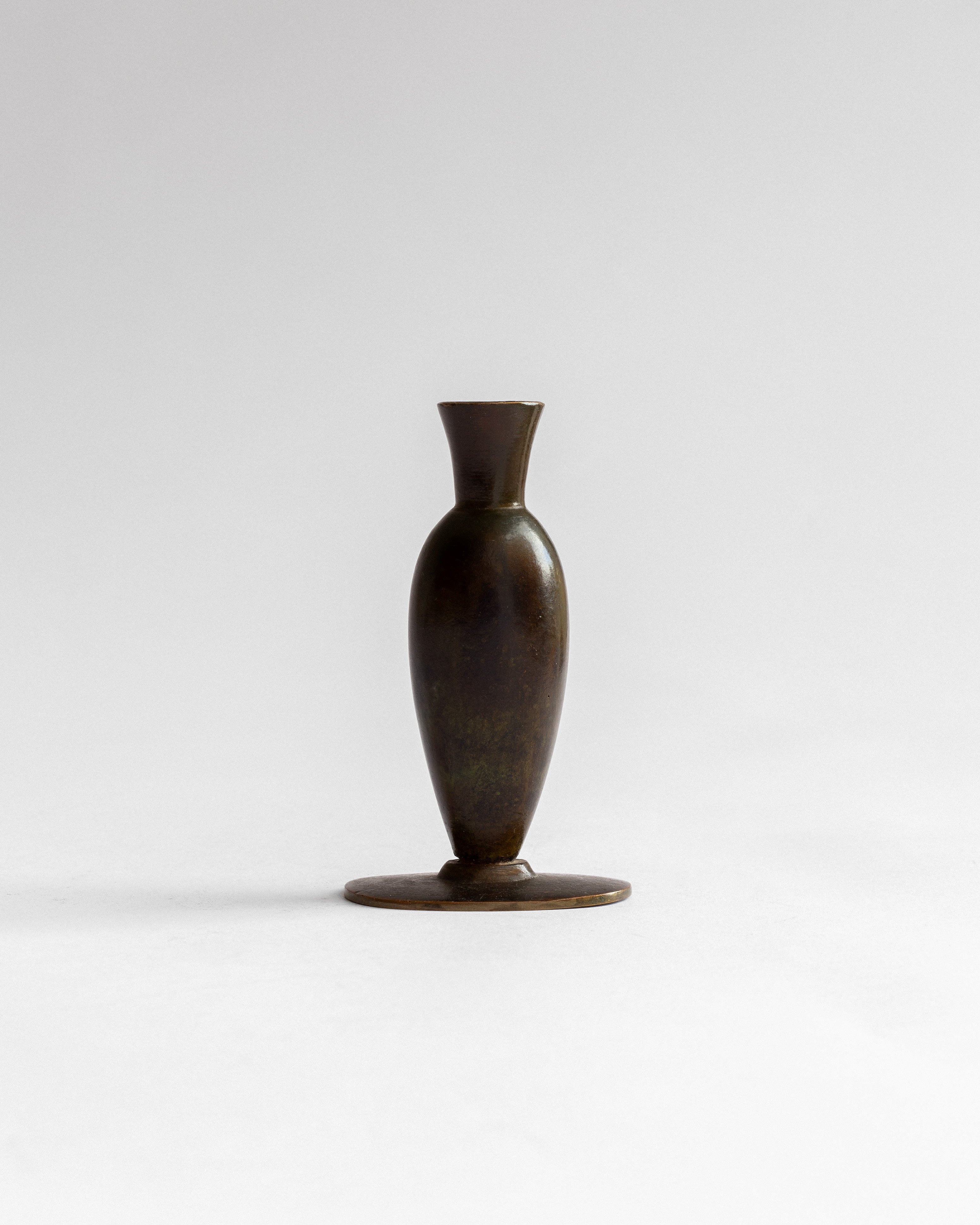 Miniature Art Deco Bronze Bud Vase, 1930s, Sweden by Spigel | The Oblist