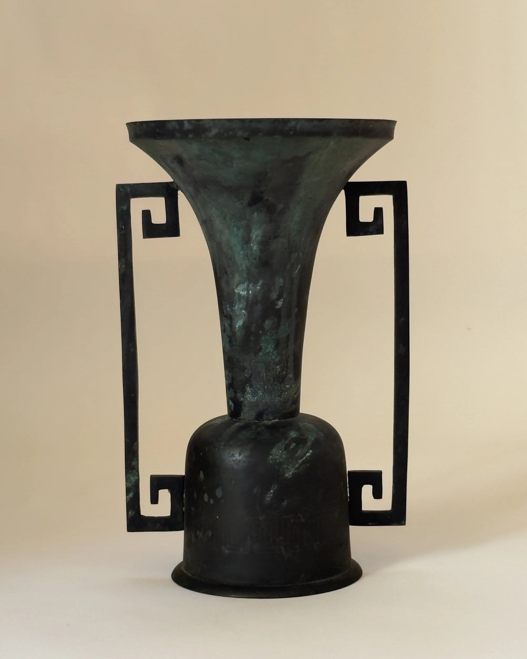 Antique Japanese Bronze Temple Vase, 19th Century by Galerie Storm | The Oblist — dark bronze material, vintage design