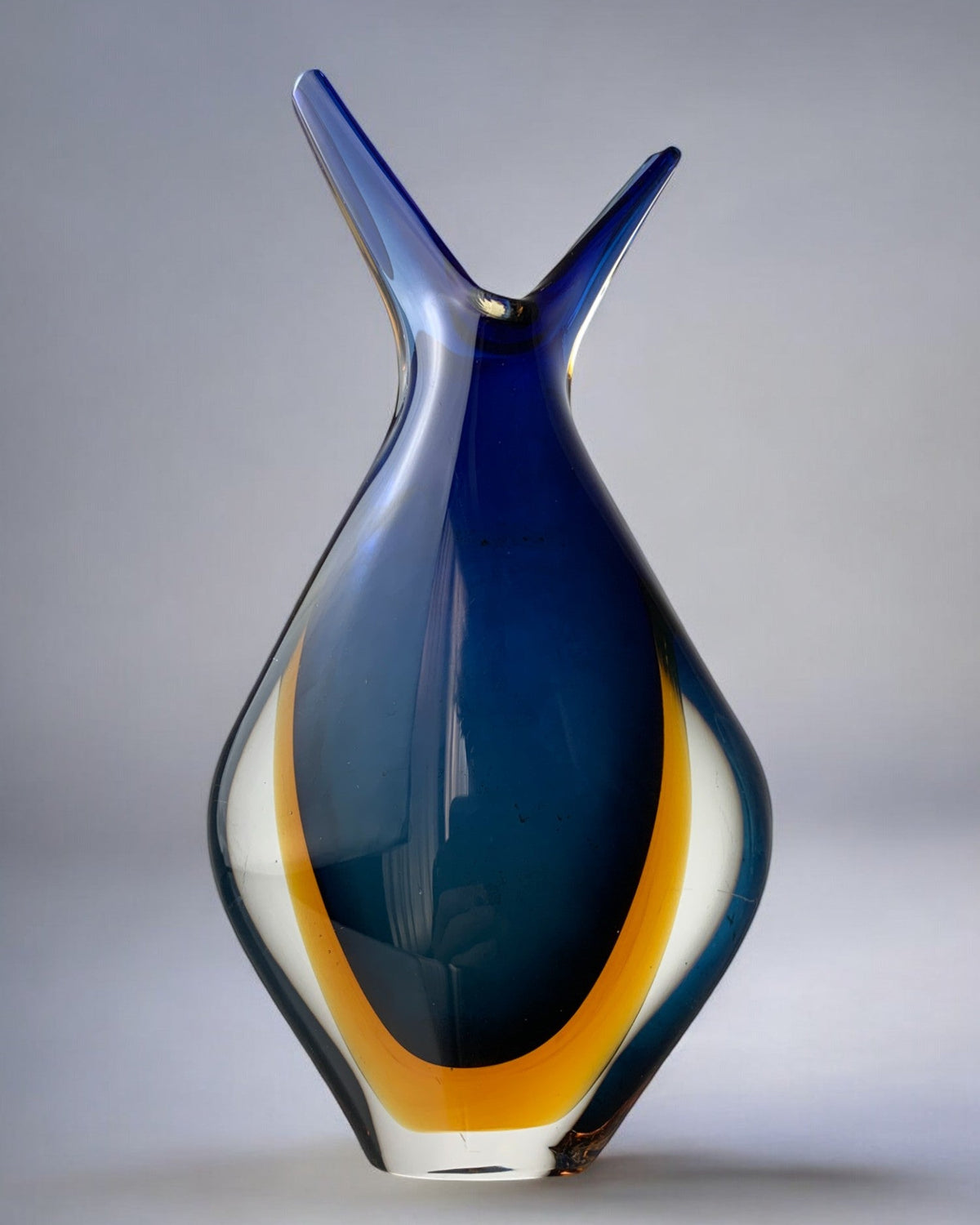 Murano glass "Fish" vase by Flavio Poli, Murano, Italy, 1970s by Malamar Studio | The Oblist