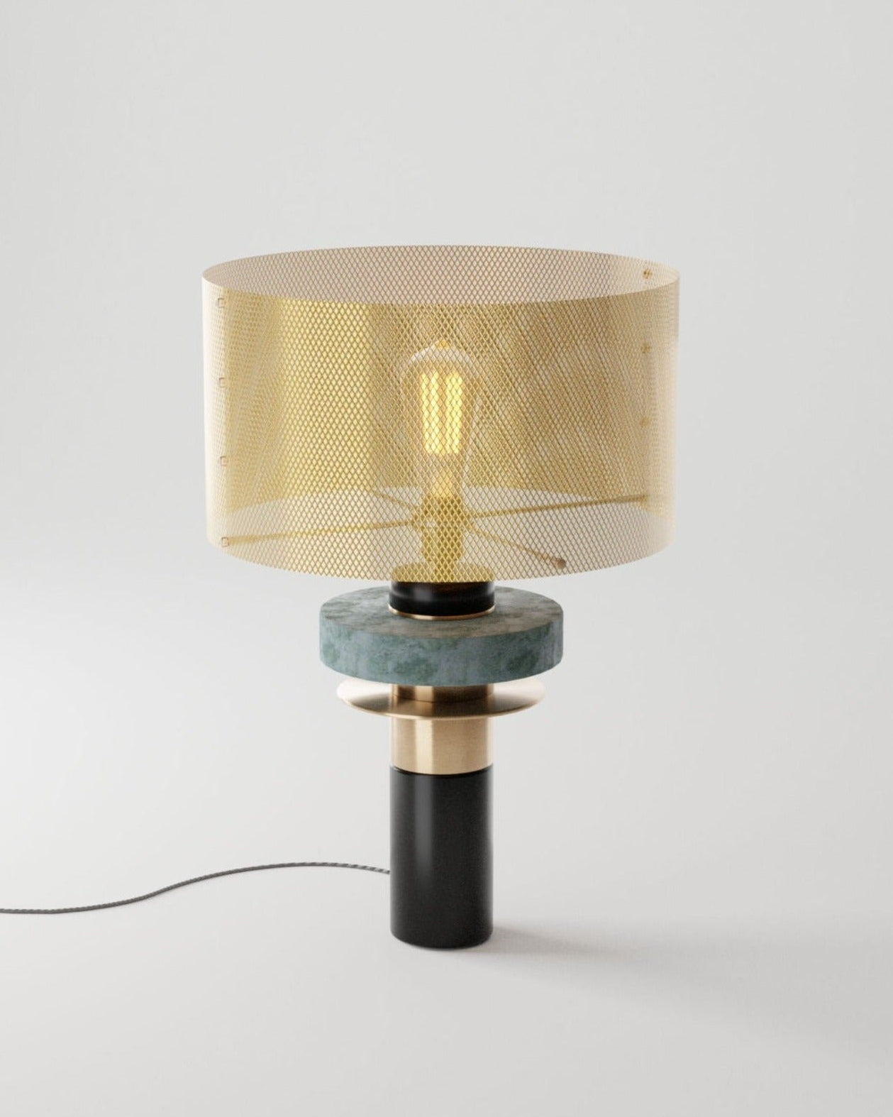 Dyane Table Lamp by Marine Breynaert | The Oblist — metal mesh shade, modern design