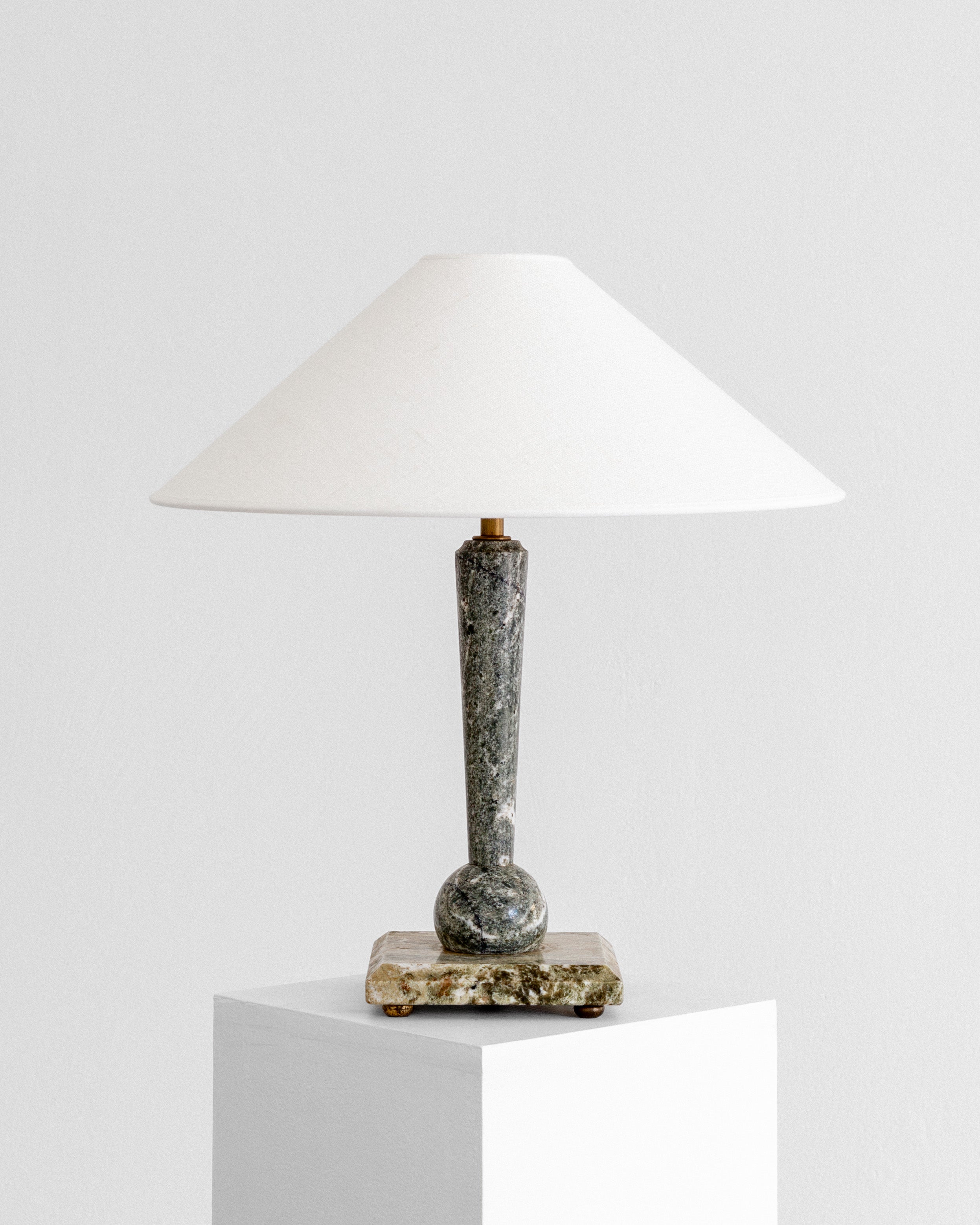 Art Deco Marble Table Lamp, Sweden, 1930s — detail view