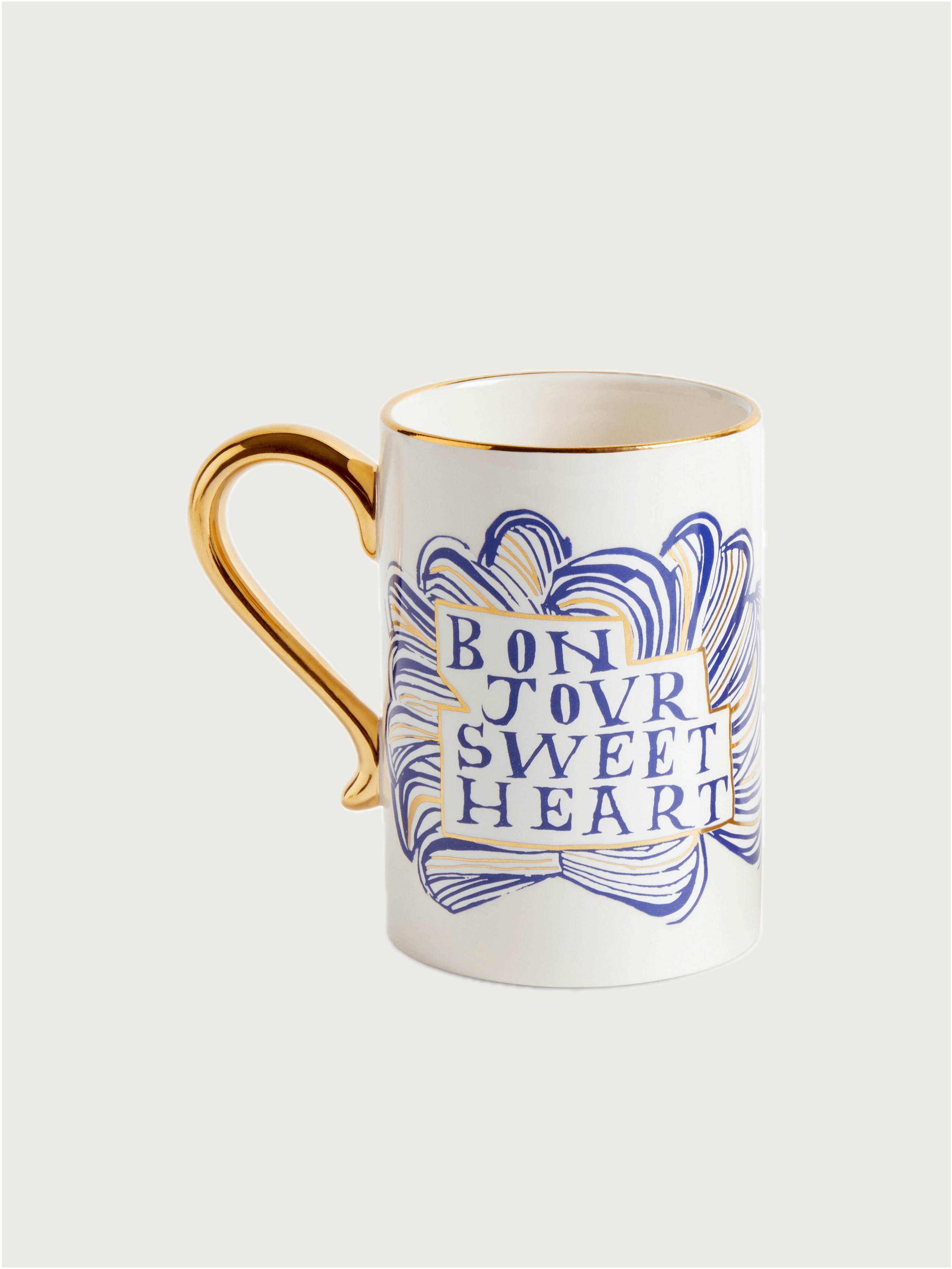Ruan Hoffmann Sweetheart Mug by Lobjet | The Oblist — porcelain with gold accents