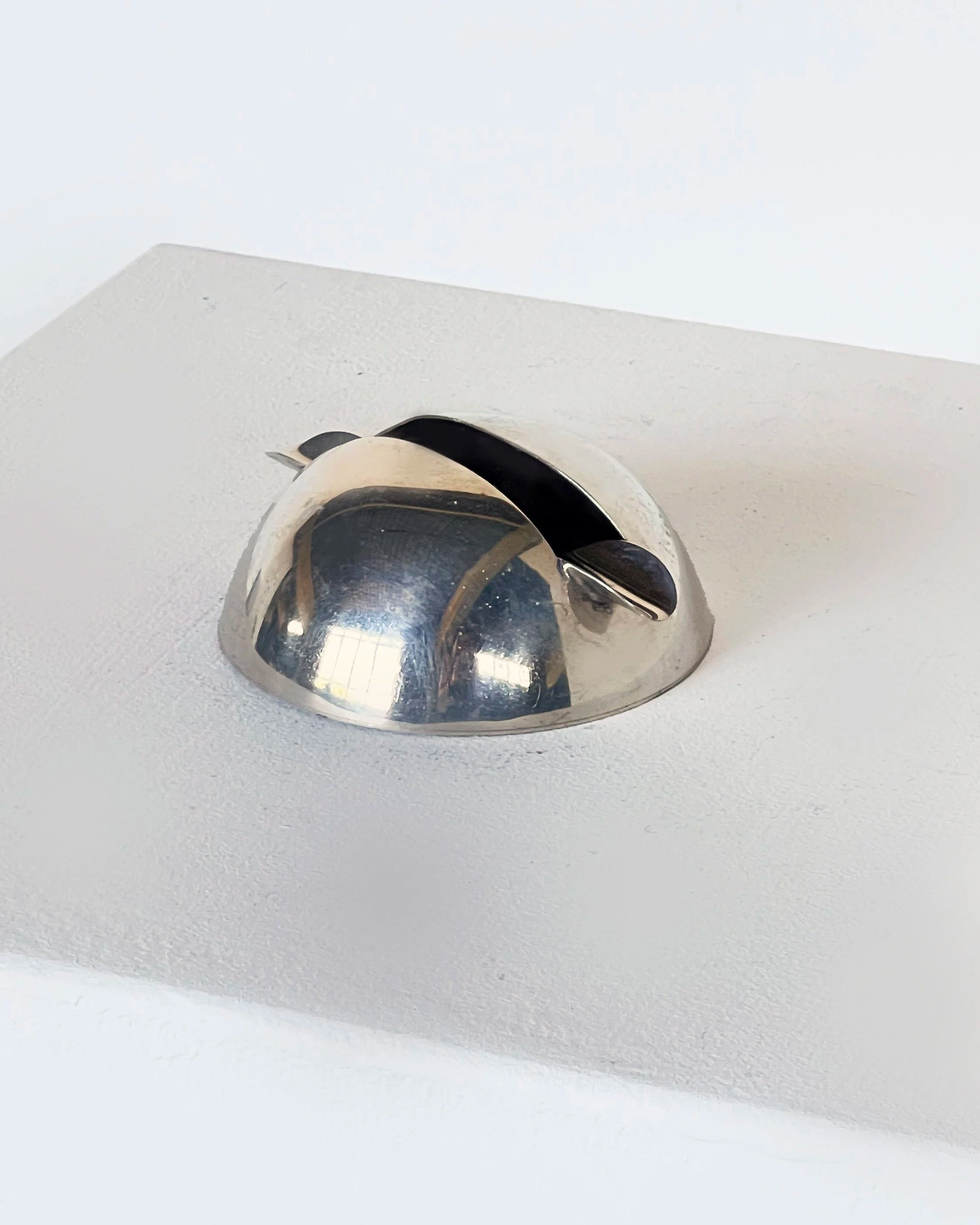 Mexican Brutalist Domed Ashtray — side angle