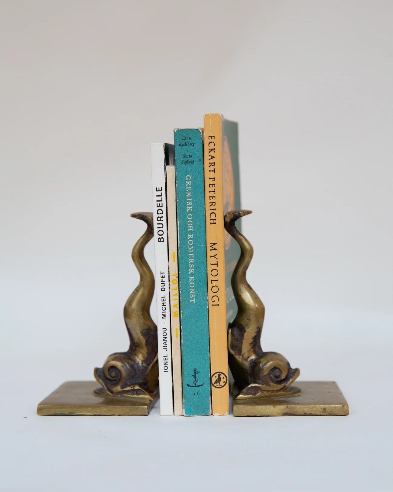 Sculptural Bronze Fish Bookends