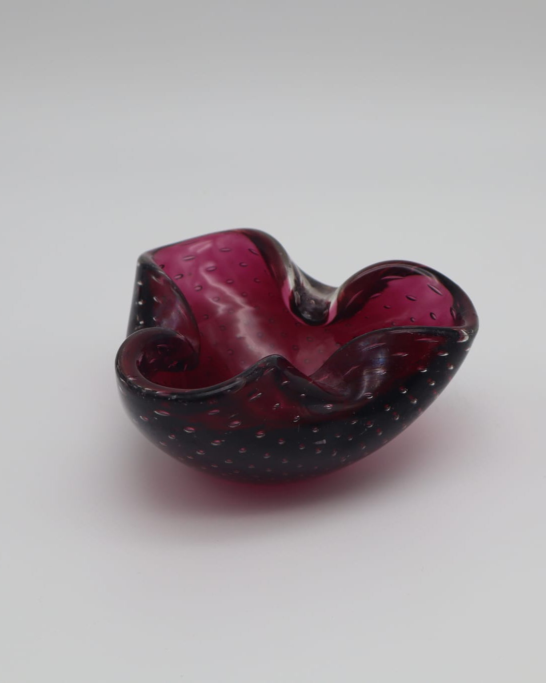 Murano Glass Vide Poche, 1970 by Forma Finds | The Oblist — handcrafted pink glass
