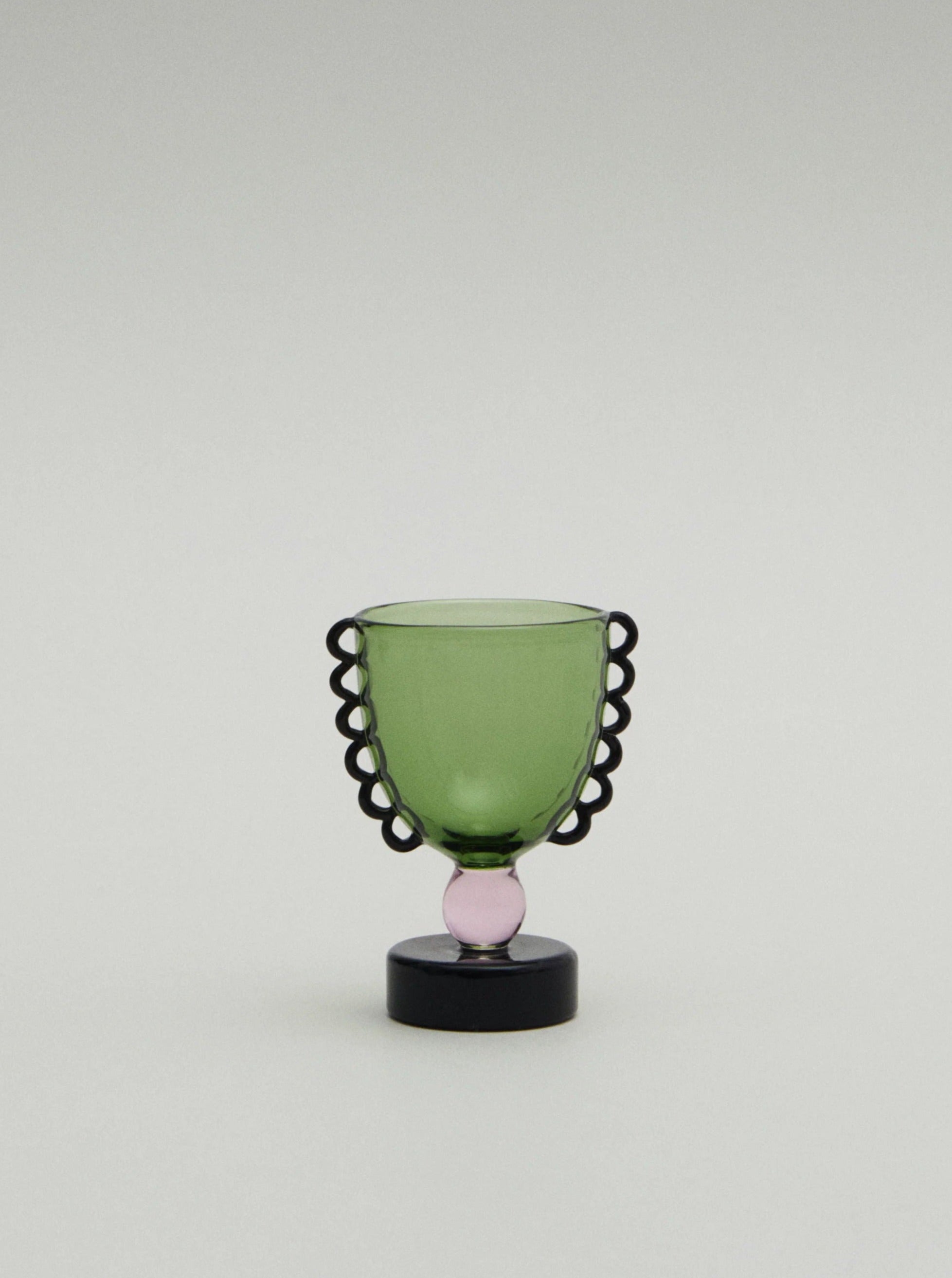 Coco Egg Cup Set by Sophie Lou Jacobsen | The Oblist — green glass, modern design