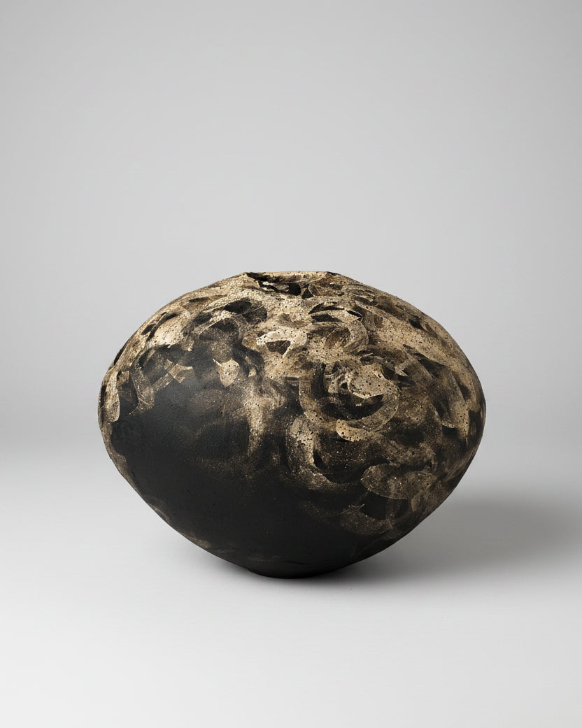 Organic Modernism Vessel in Ceramic - Gestural Earth Collection by Beverly Morrison - Sculptor | The Oblist