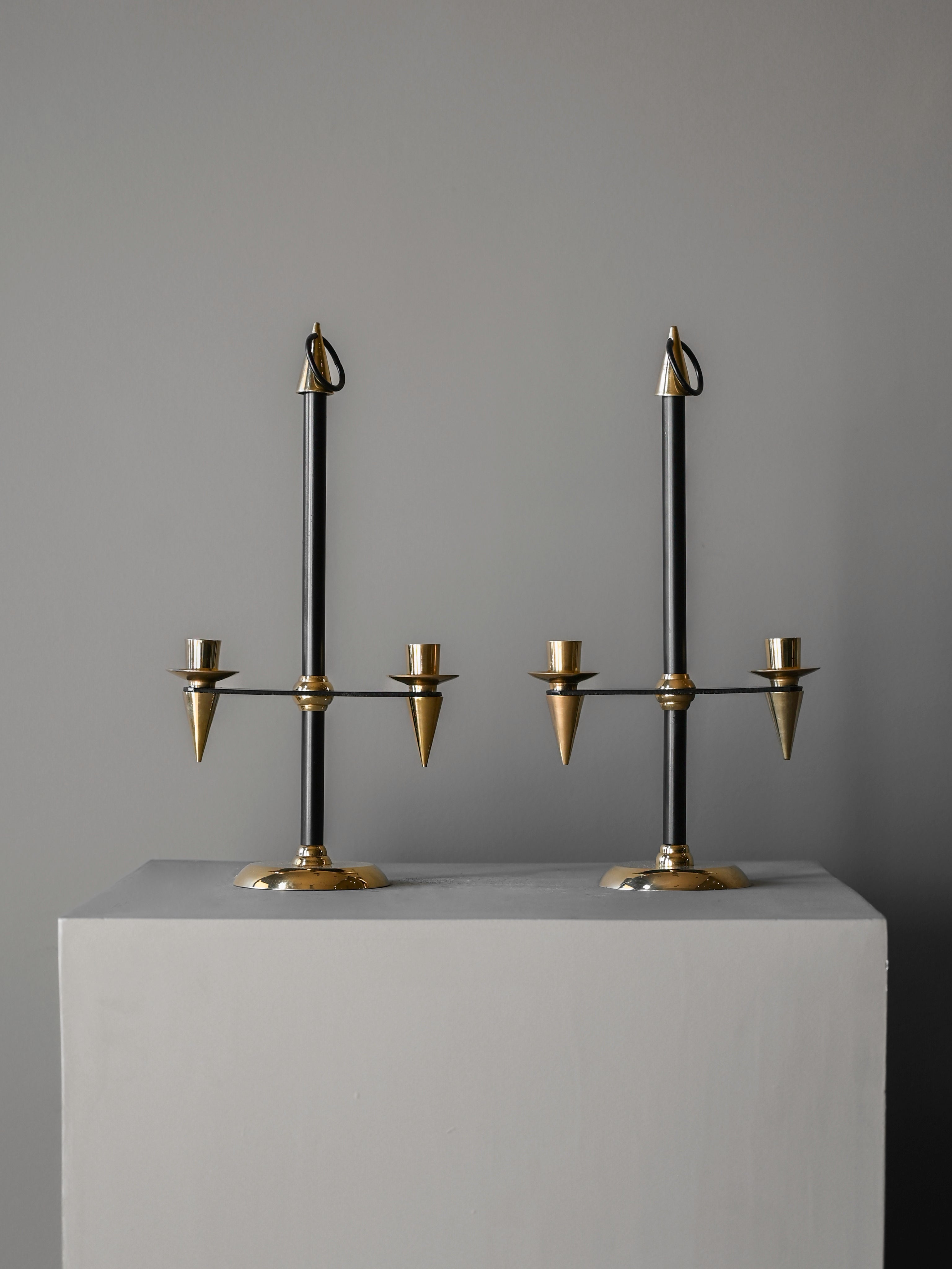 Pair of Mid-Century Italian Candlesticks by Studio OSKLO | The Oblist
