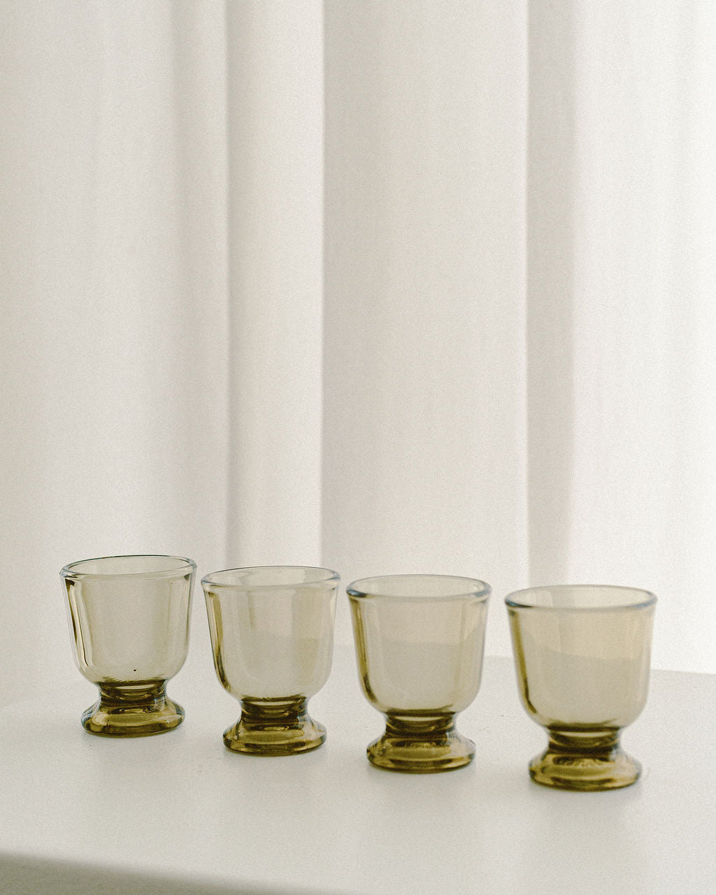 Vintage Smoked Shot Glasses by Arcā Collections | The Oblist — handcrafted amber glass