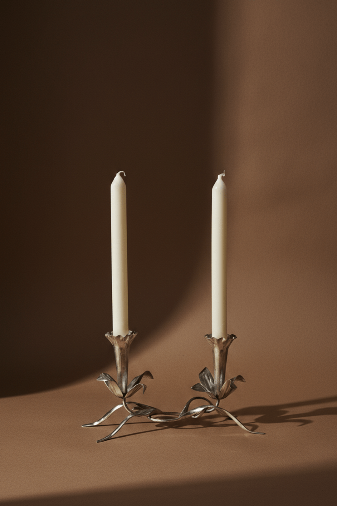 Art Nouveau Silver-Plated Lily Candleholder by Trove Paris | The Oblist — silver finish, vintage design