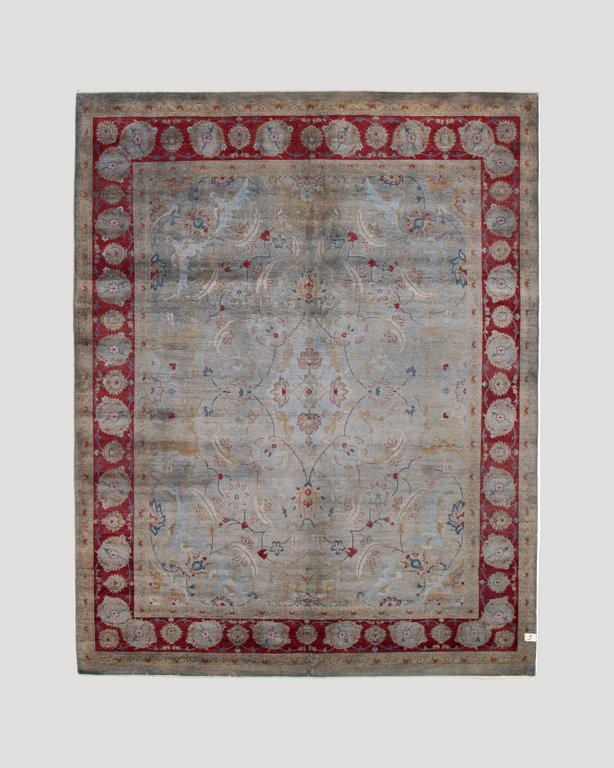 overdyed rug in tide 246 x 307 cm by catalog:three | The Oblist
