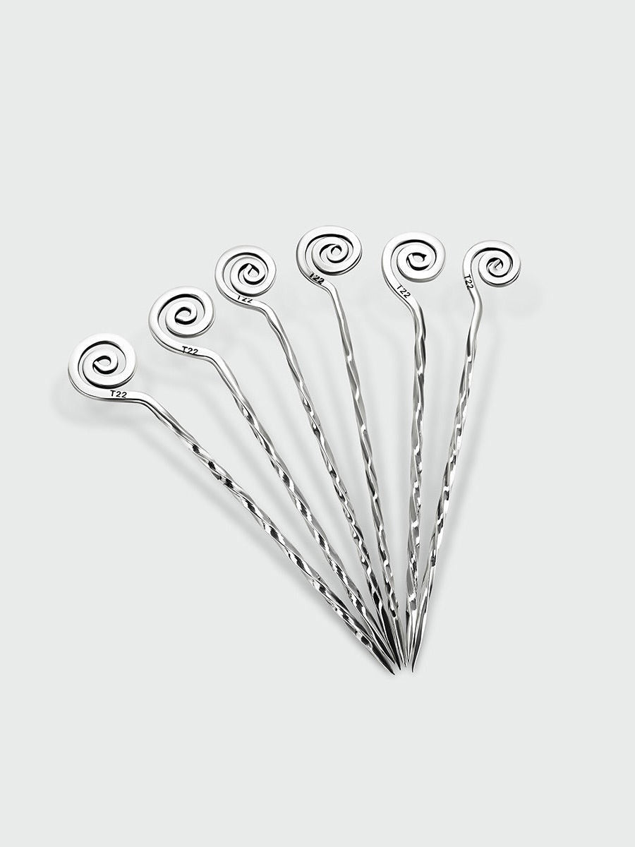 Set of 4 Silver Picks by Tavares 1922 | The Oblist — handcrafted stainless steel