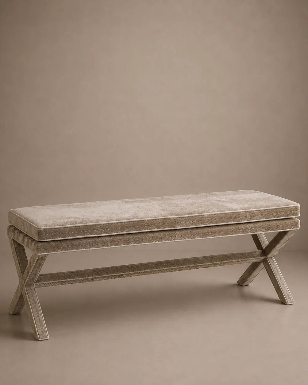 Marcel Double X Bench - Movida Fabric by RIJD Interior | The Oblist