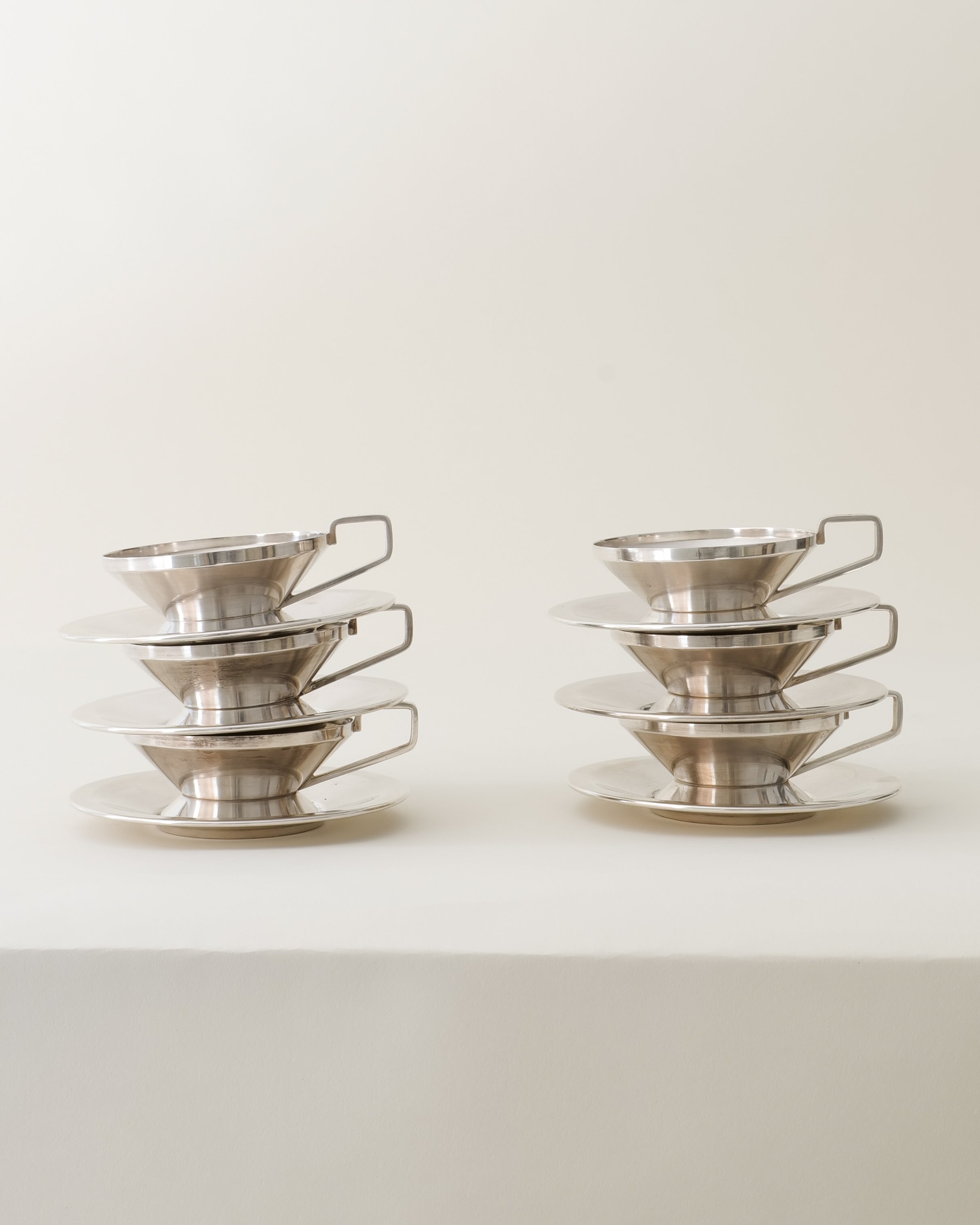 Gio Ponti Arthur Krupp Milano Cups and Saucers 1950s by Collection apart | The Oblist