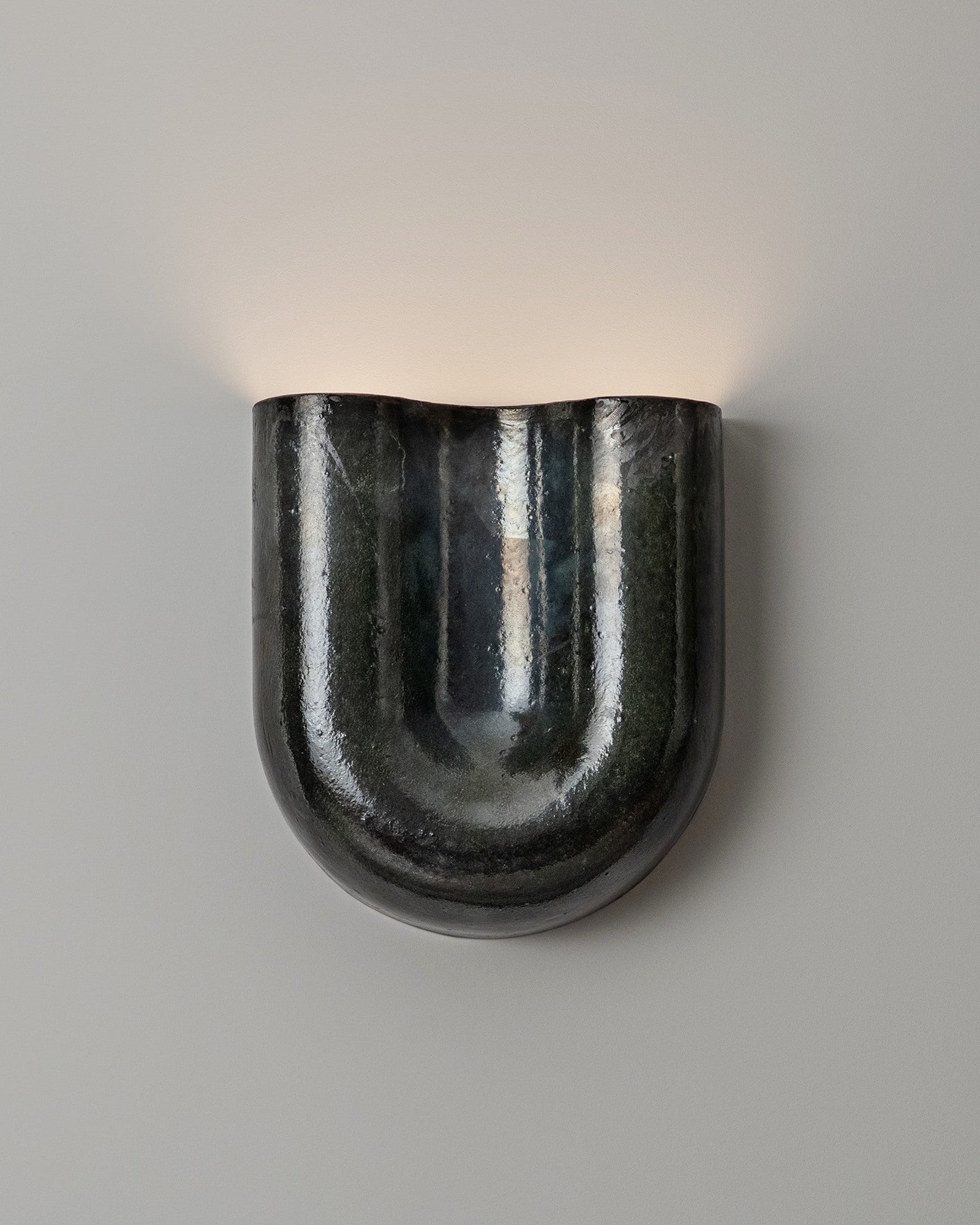 Onda Raku Black Wall Sconce — lifestyle setting