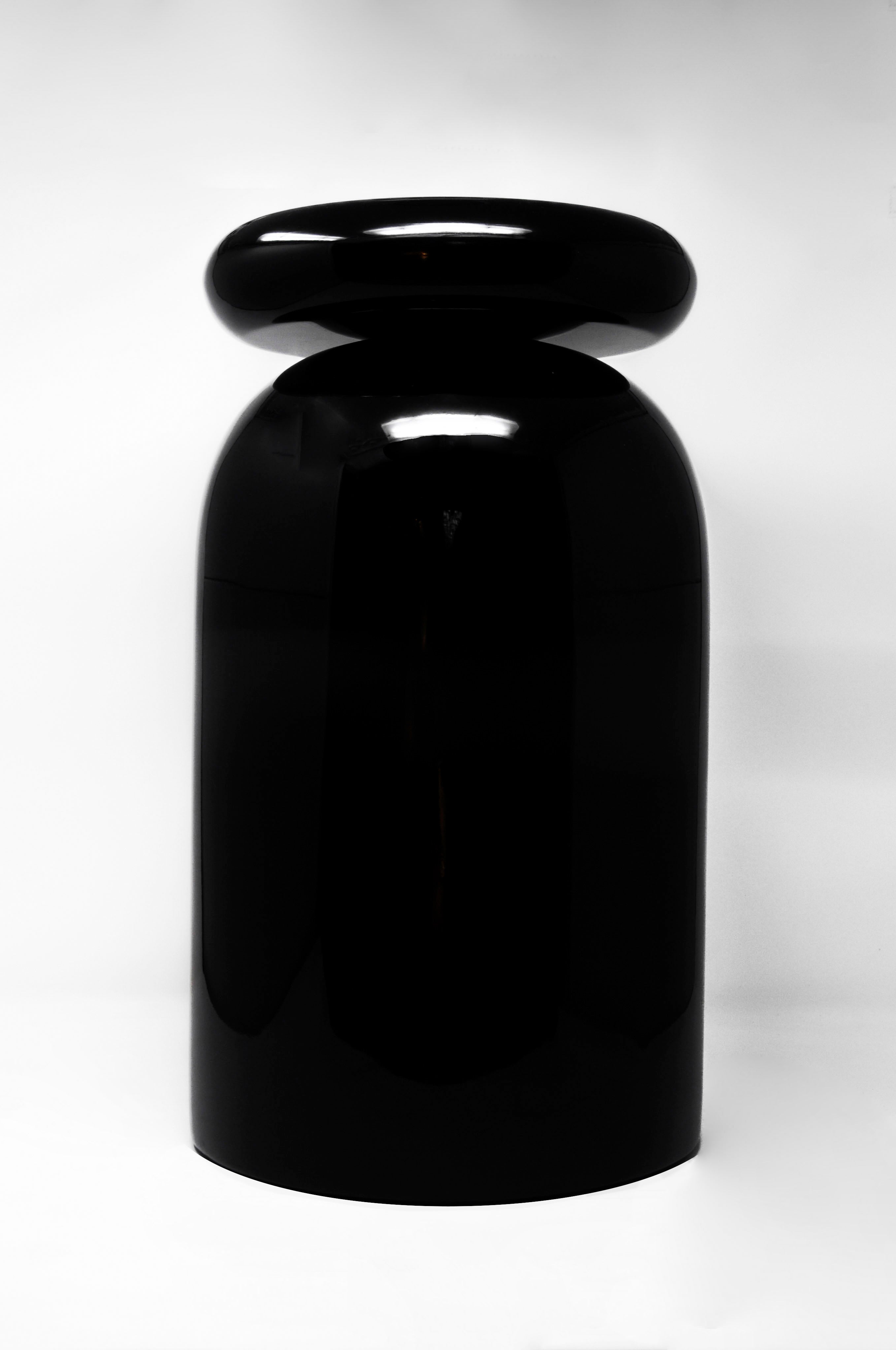 Cult Stool/ Side Table, Lacqued Wood by Panorammma | The Oblist