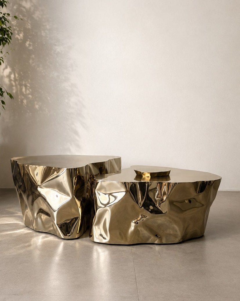 Grand Canyon - Stainless Steel Coffee Table - by Nitush Aroosh — detail view