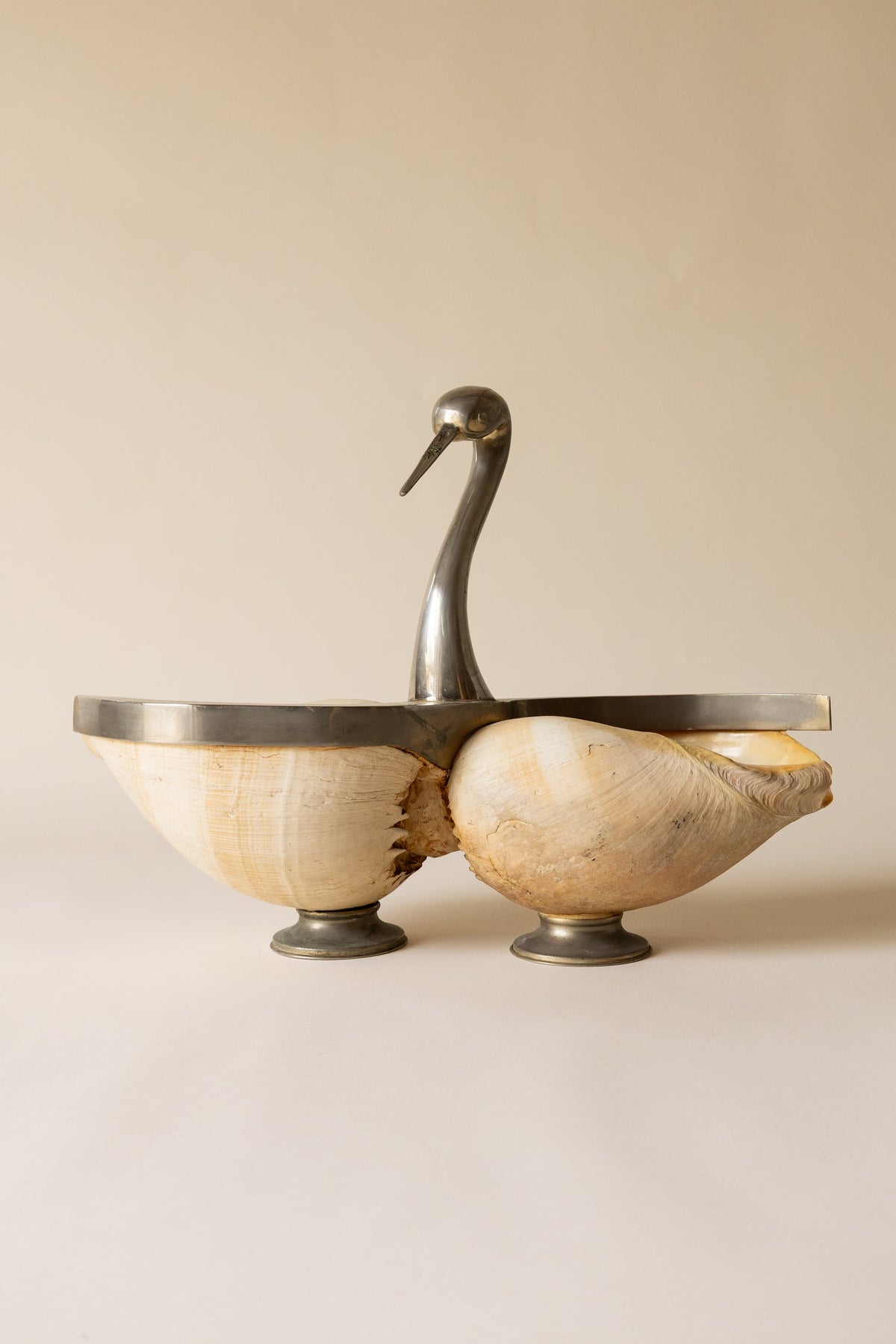 1970s Italian Swan Centrepiece, Attributed to Gabriella Binazzi — alternate view