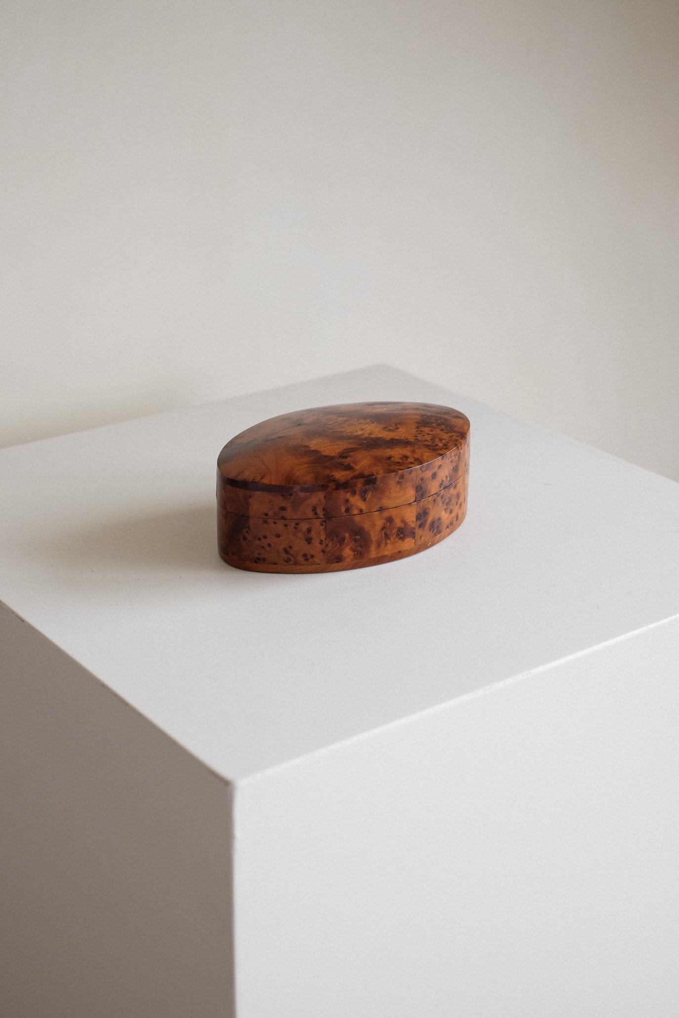 Vintage Oval Burl Wood Trinket Box by septembre studios | The Oblist