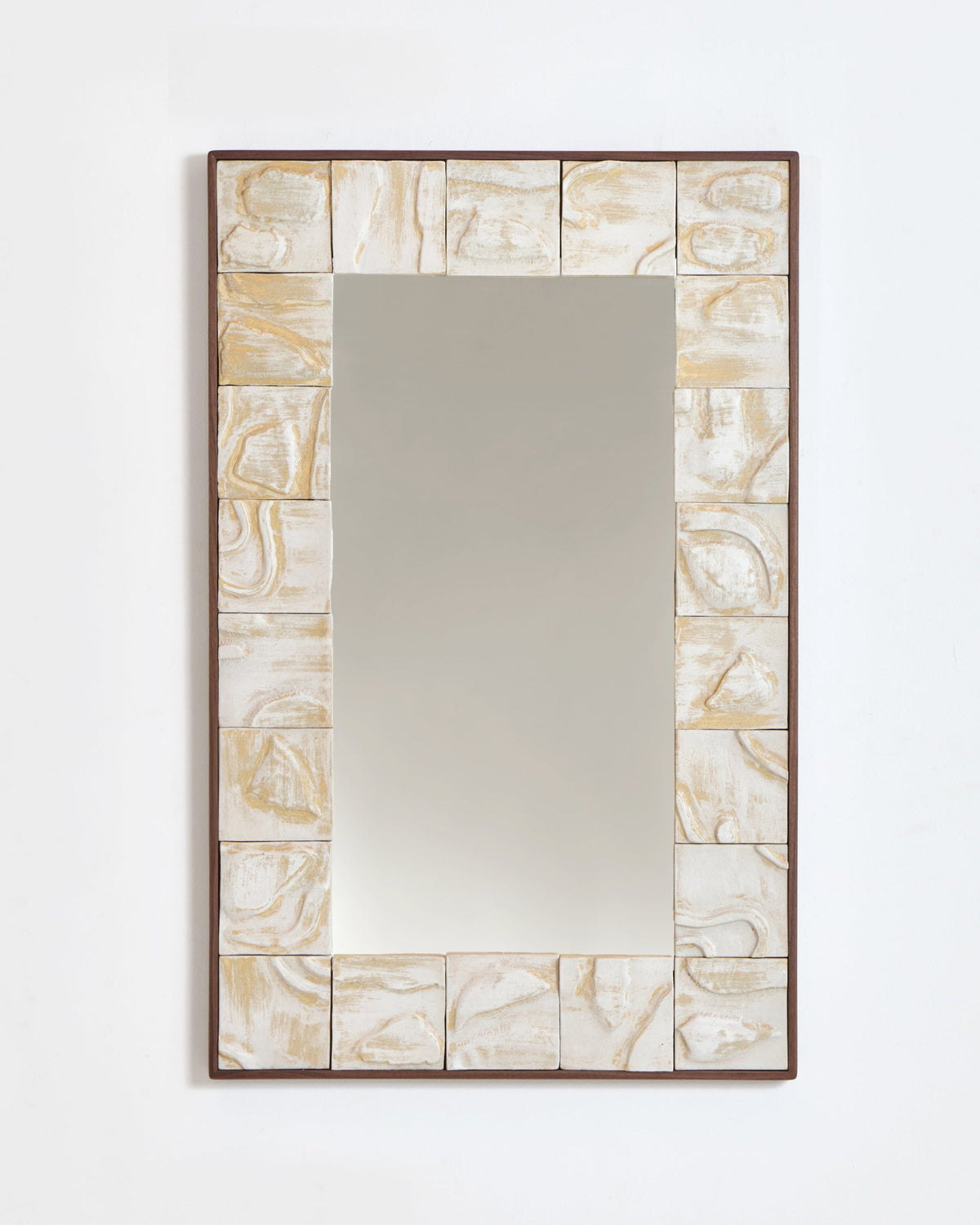 Artisanal ceramic tiled mirror by Project 213A | The Oblist