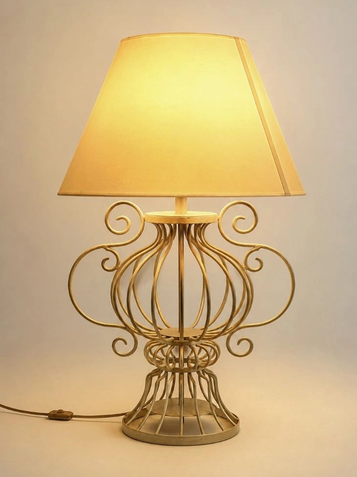 Vintage Table Lamps in Fabric - 1950s French Collection — detail view