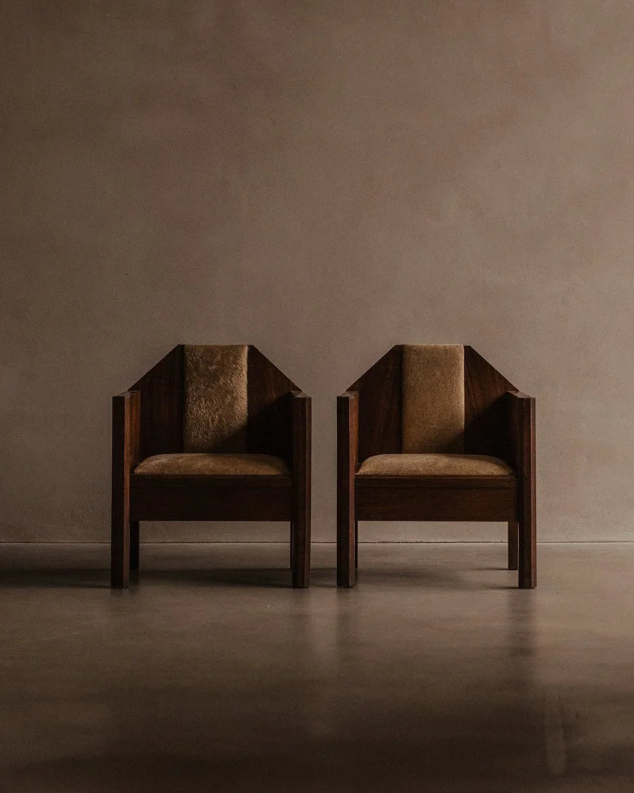 Art déco français - Paire de fauteuils en bois