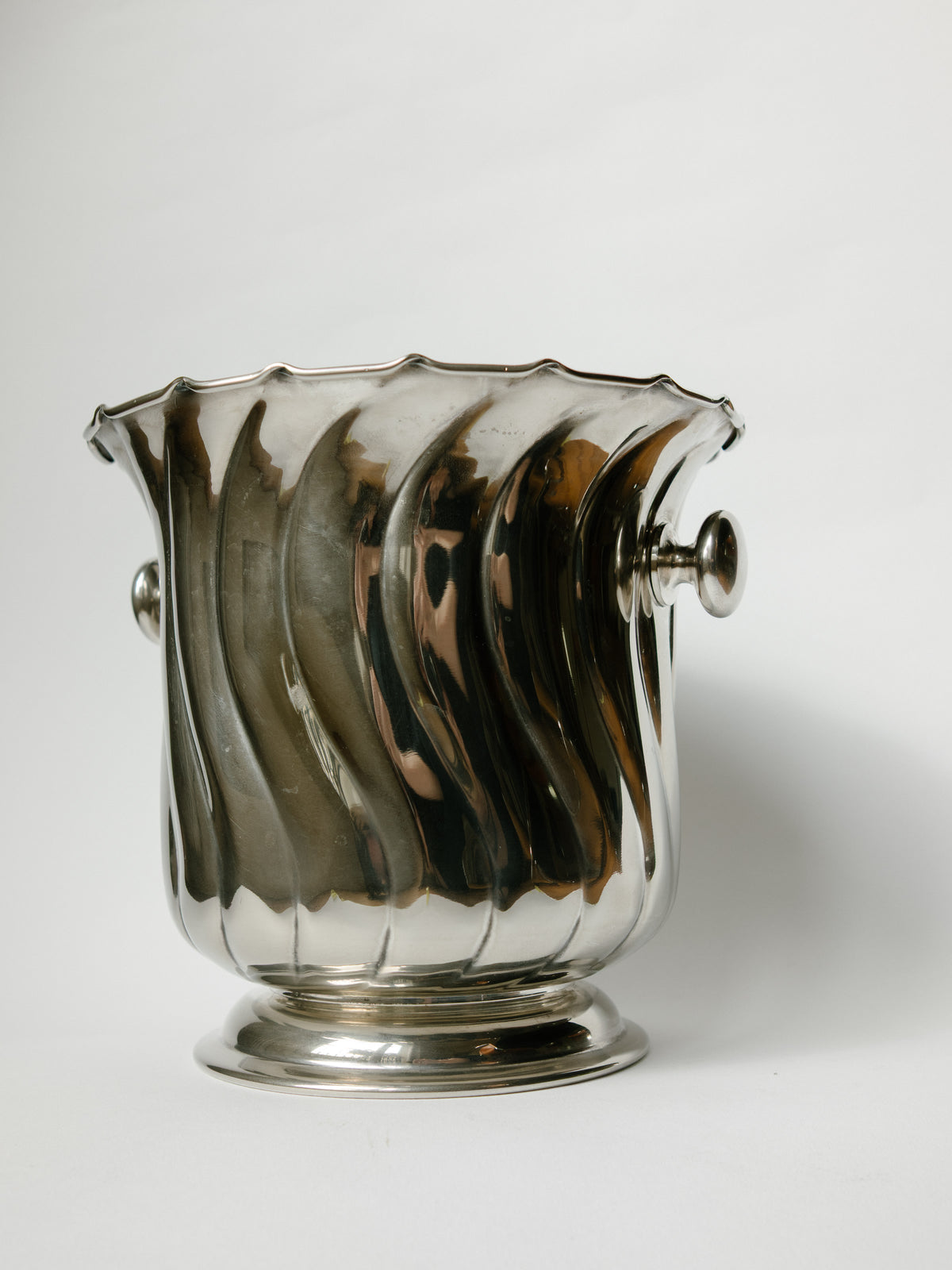 Silver-Plated Italian Fluted Champagne Bucket by Metall Art PD - c. 1970s by Trove Paris | The Oblist