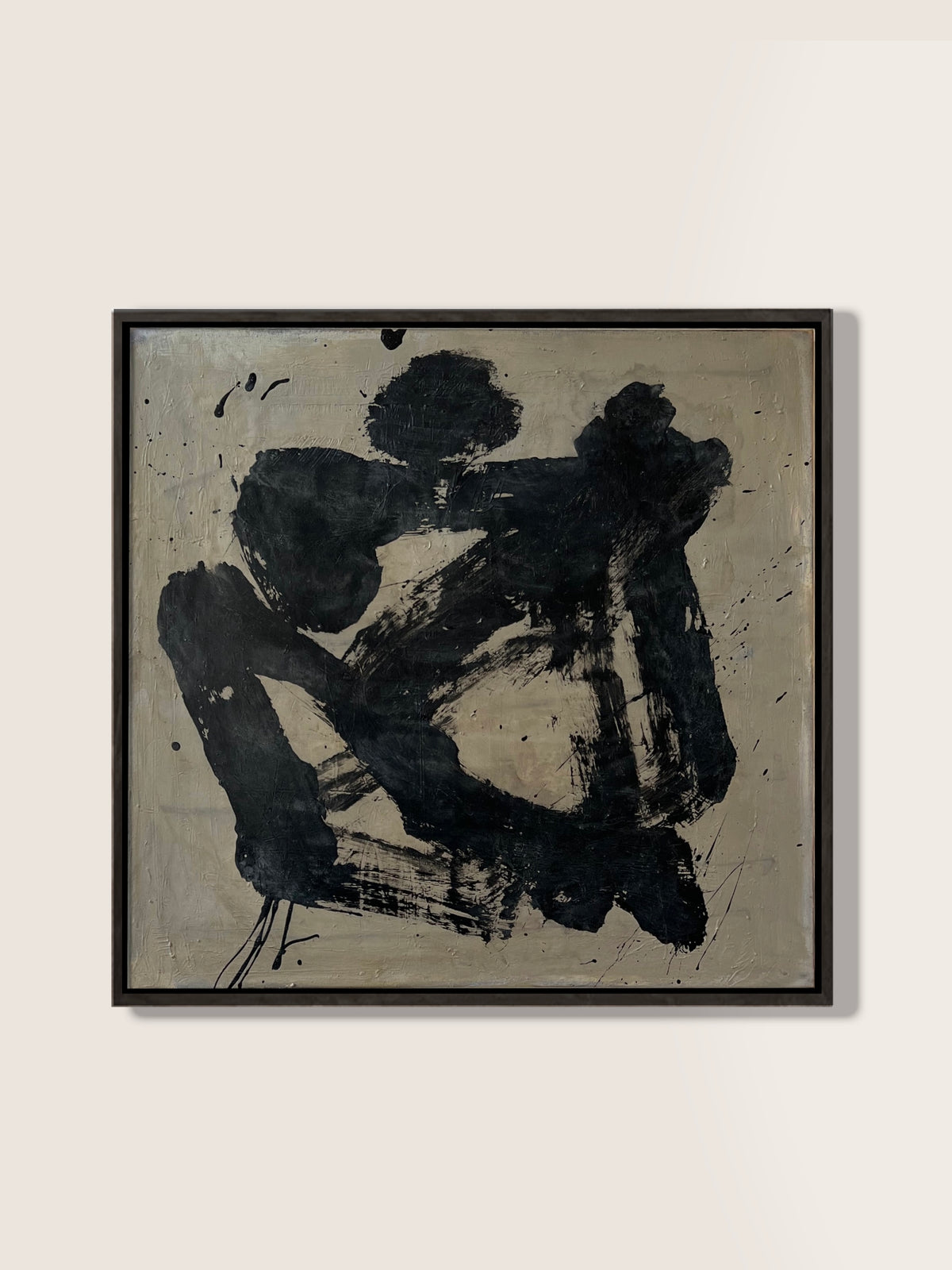 "Cape Cod" Painting in Oil and Ink on Raw Canvas by Médecine | The Oblist