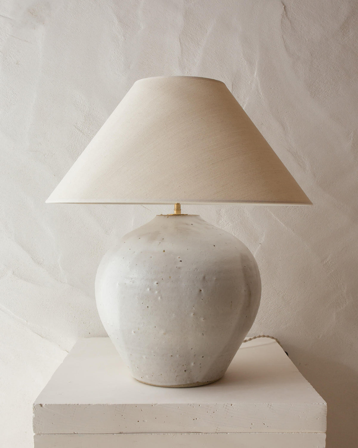 Contemporary Table Lamps in Ceramic "Méga" — side angle