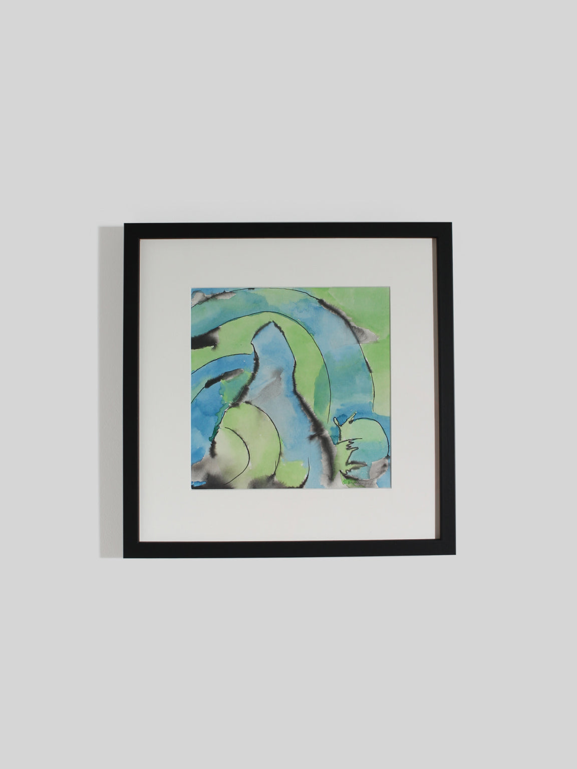 Nature morte abstraite n°3, 32x32cm, Aquarelle, Encre