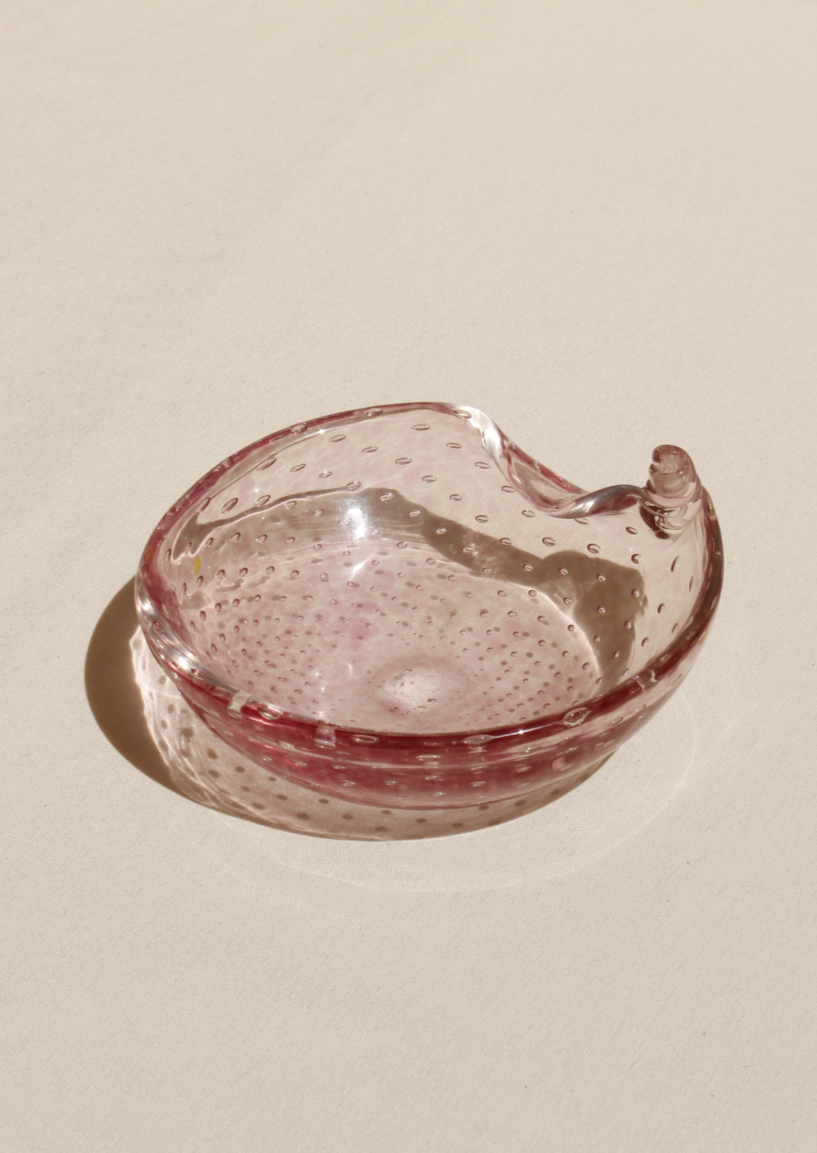 Murano Italian Art Glass Bowl Decorative Center Bowl For Sale